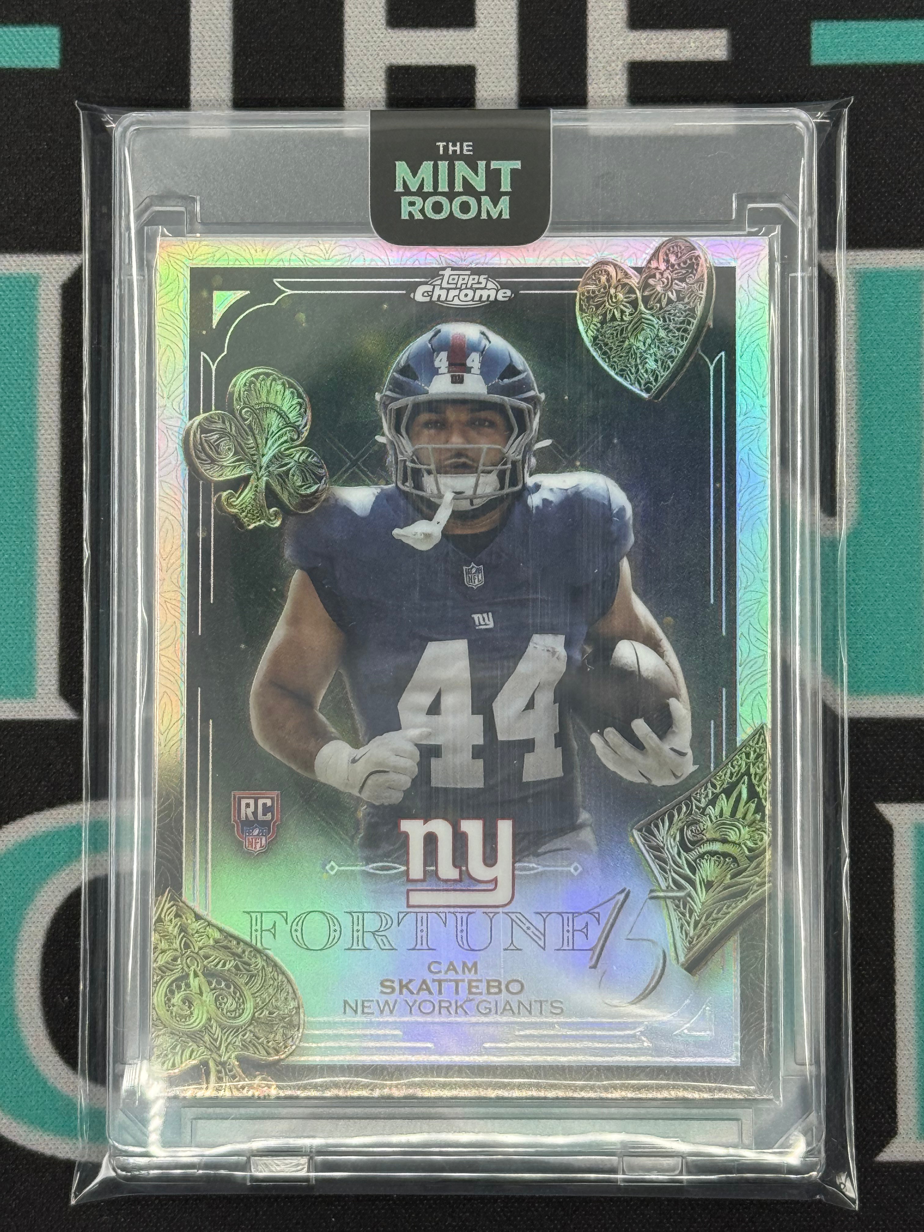 2025 Topps Chrome Cam Skattebo Fortune