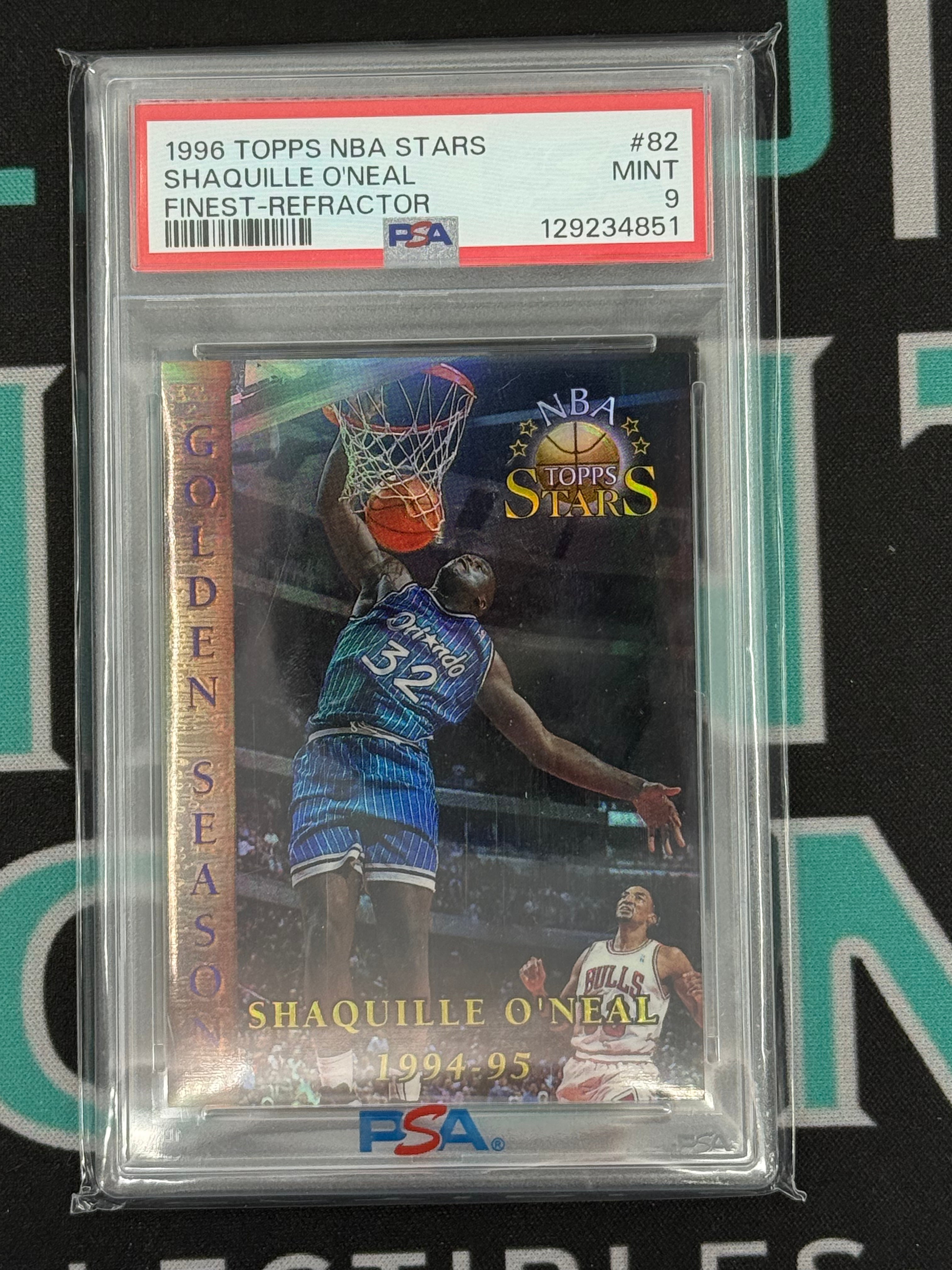 1996 Golden Season Shaquille O'neal Refractor PSA 9