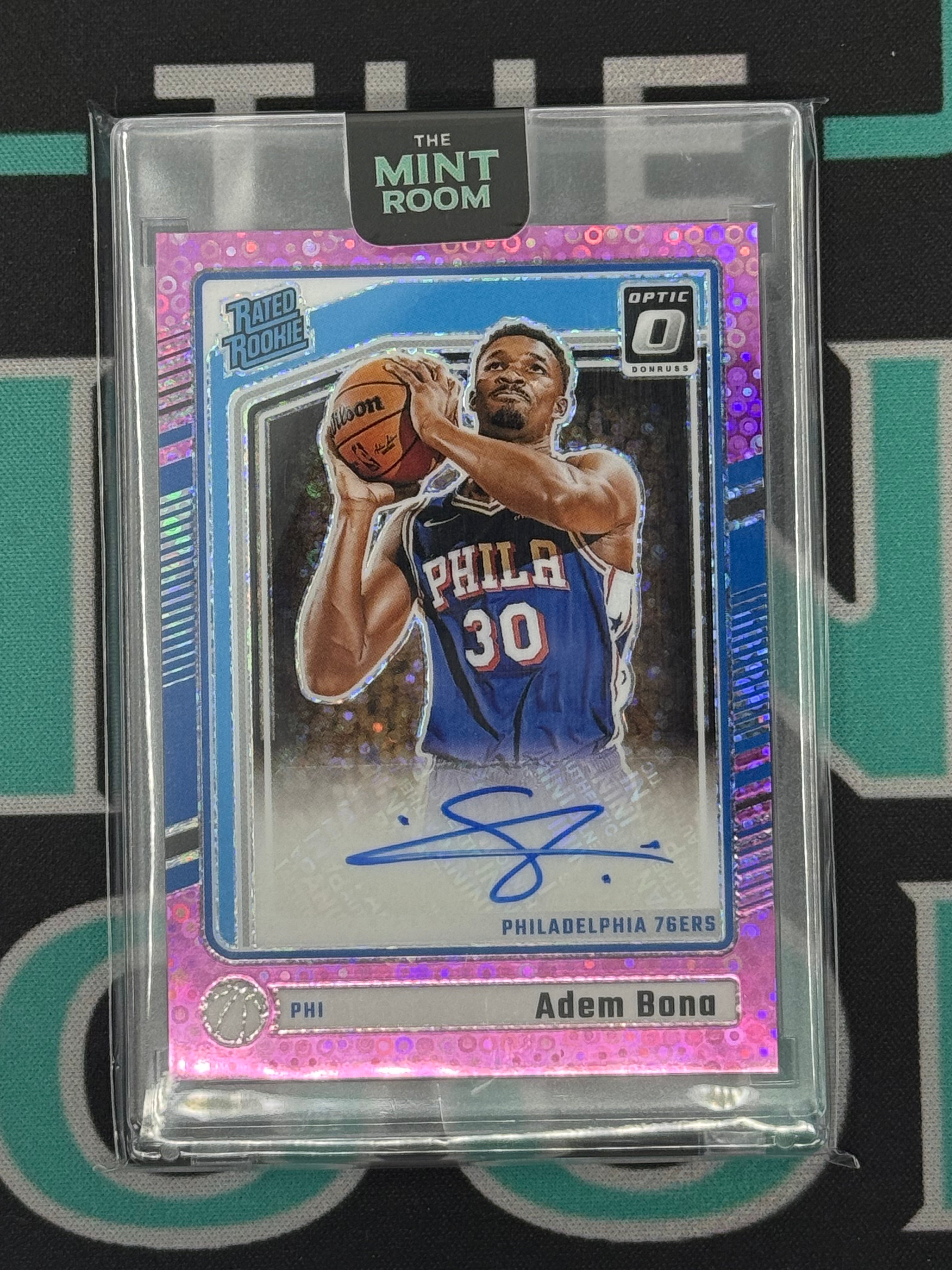 2024-25 Optic Adem Bona Rated Rookie Autograph Pink Glitter /25