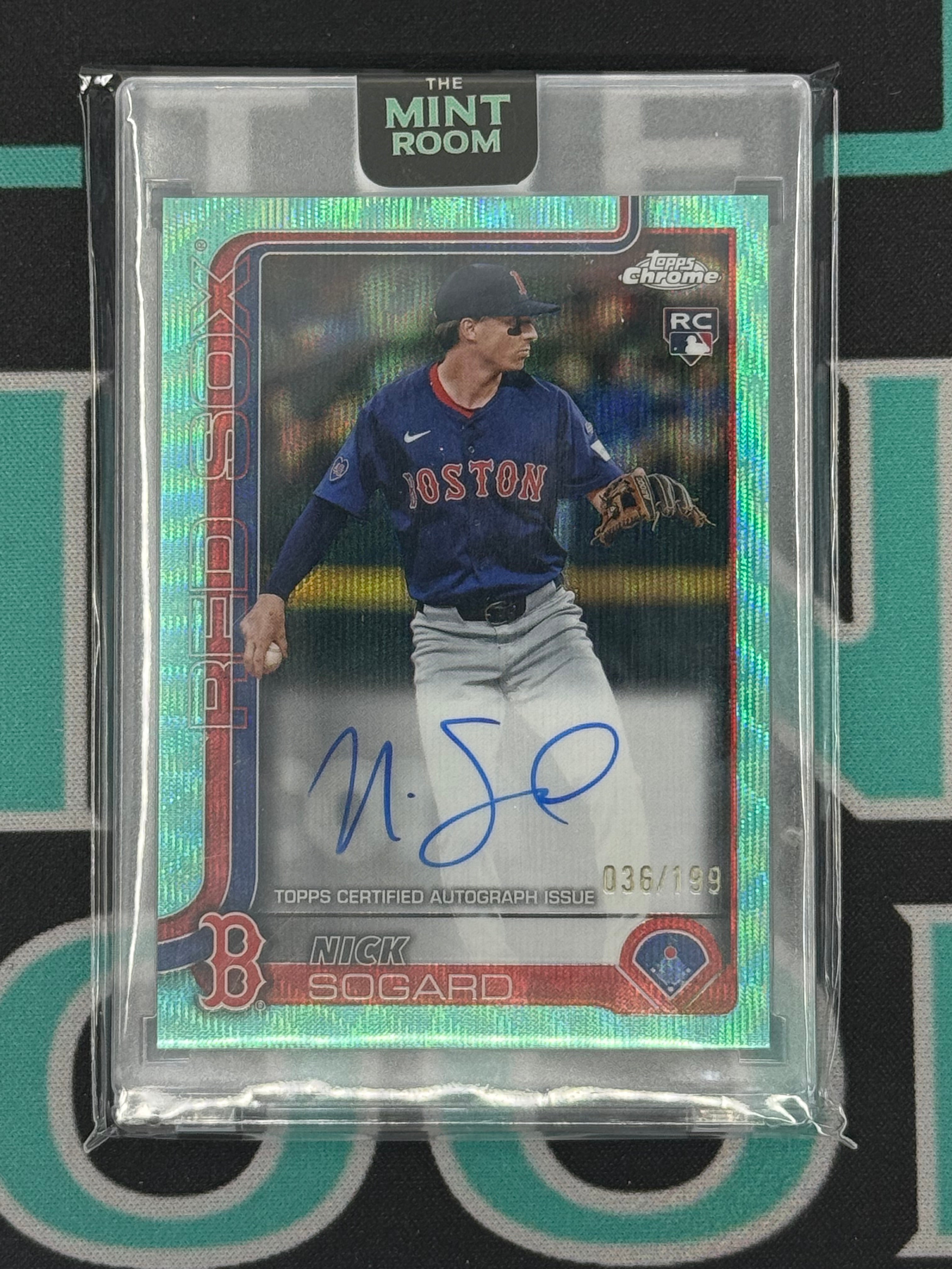 2025 Chrome Nick Sogard Aqua Rookie Card Autograph /199