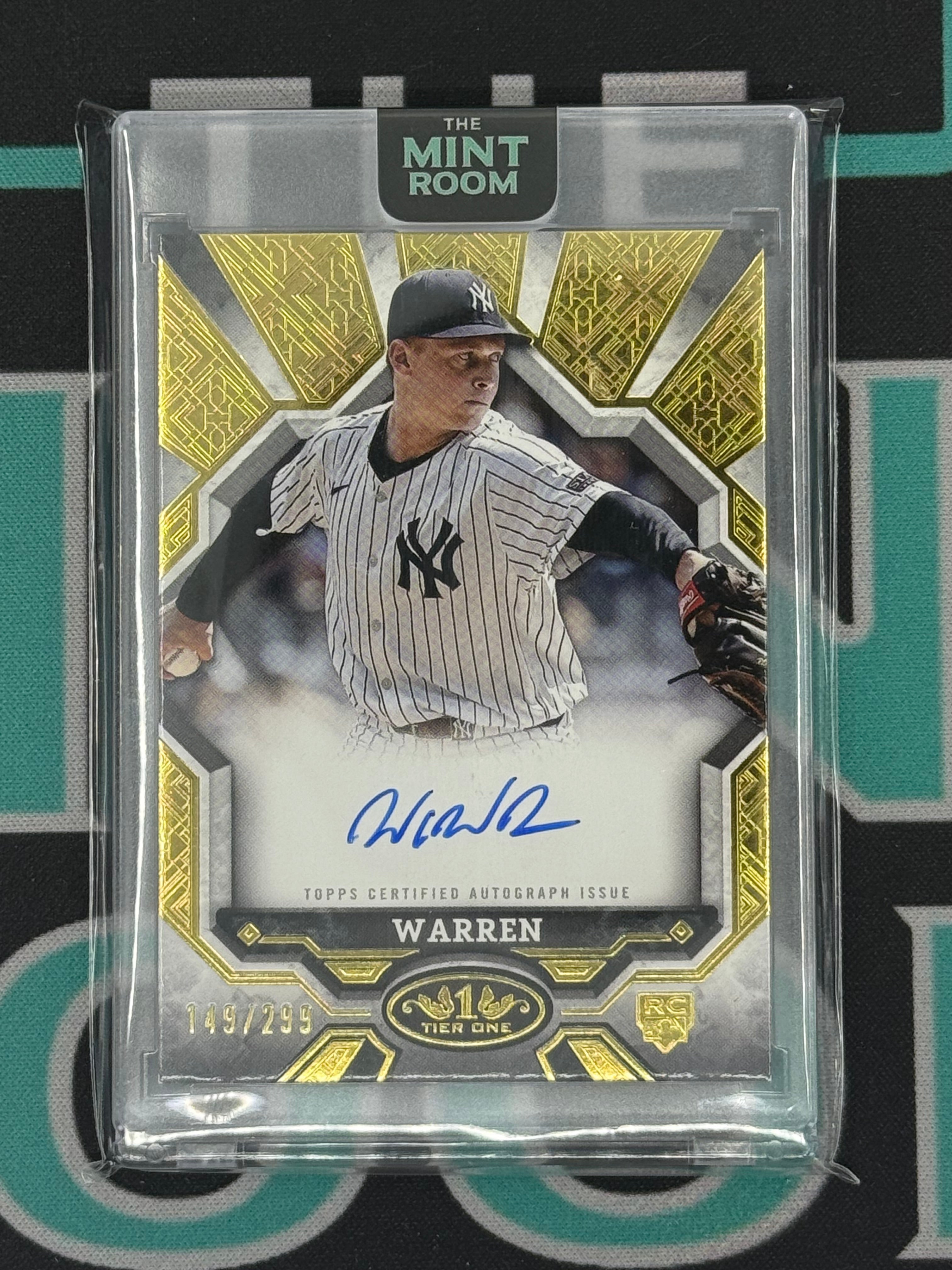 2025 Tier One Will Warren Autograph Gold Rookie Card /299