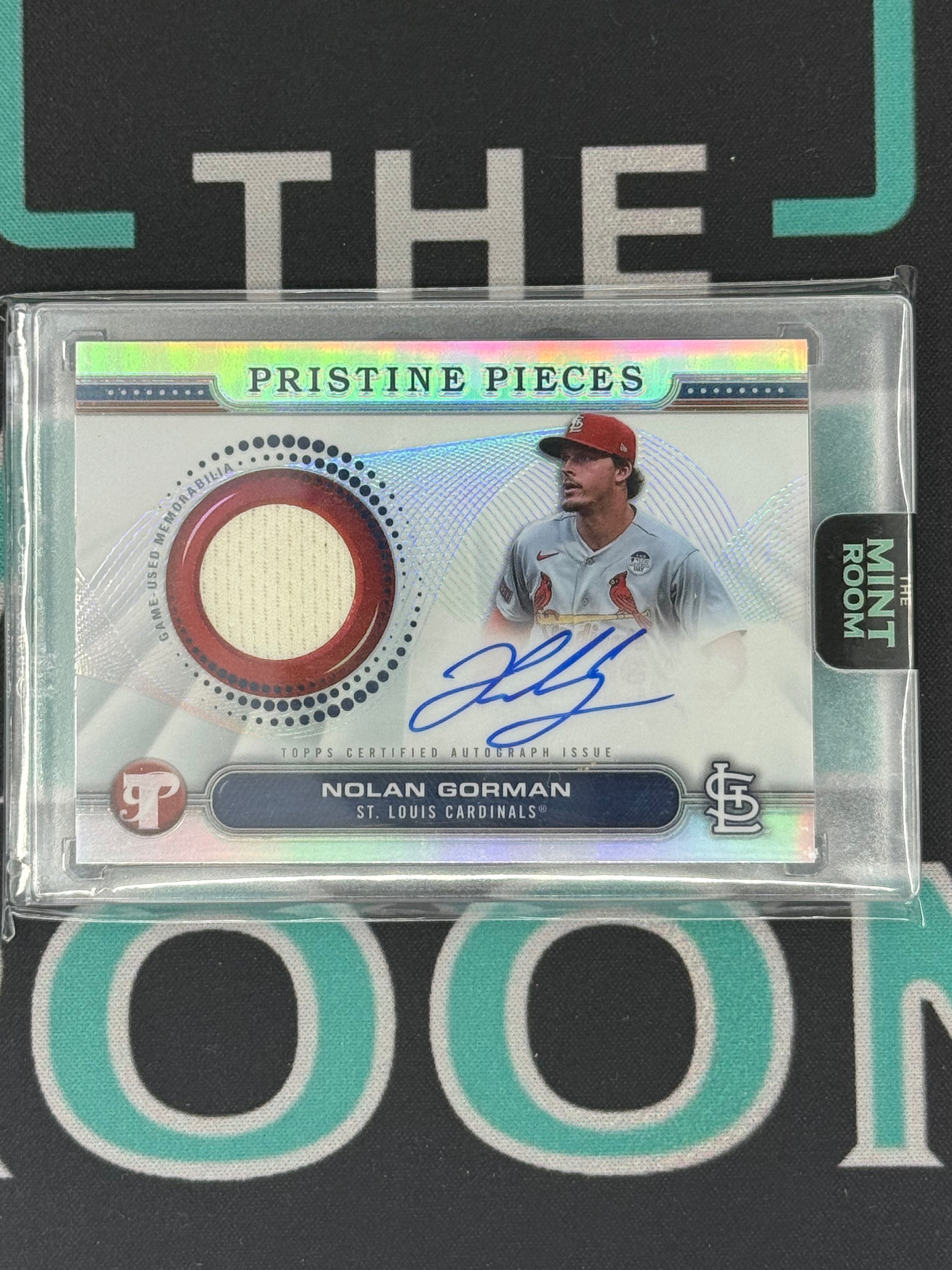 2025 Pristine Pieces Nolan Gorman Patch Autograph