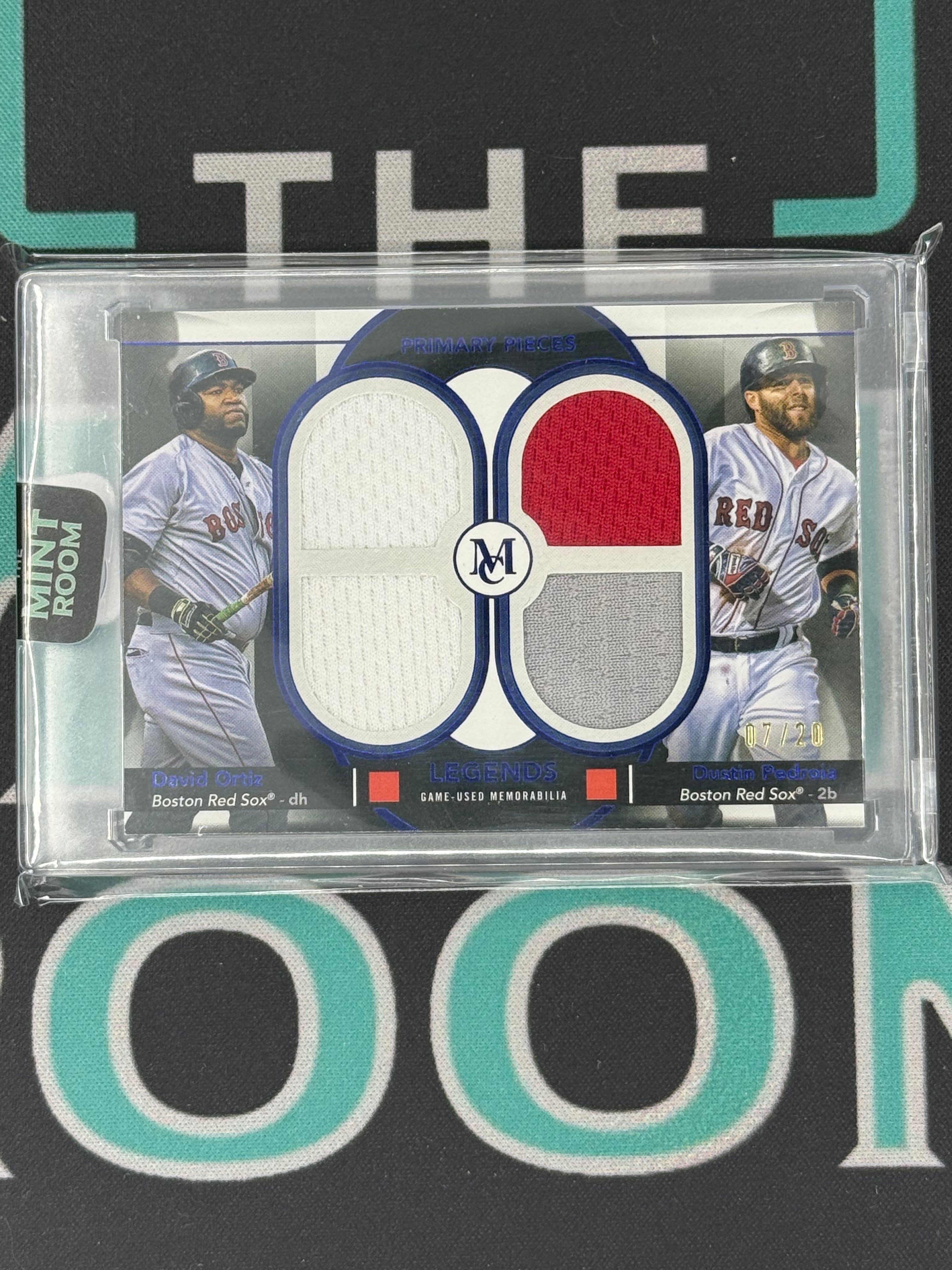 2025 Primary Pieces Legends David Ortiz Dustin Pedroia Quad Patch /20