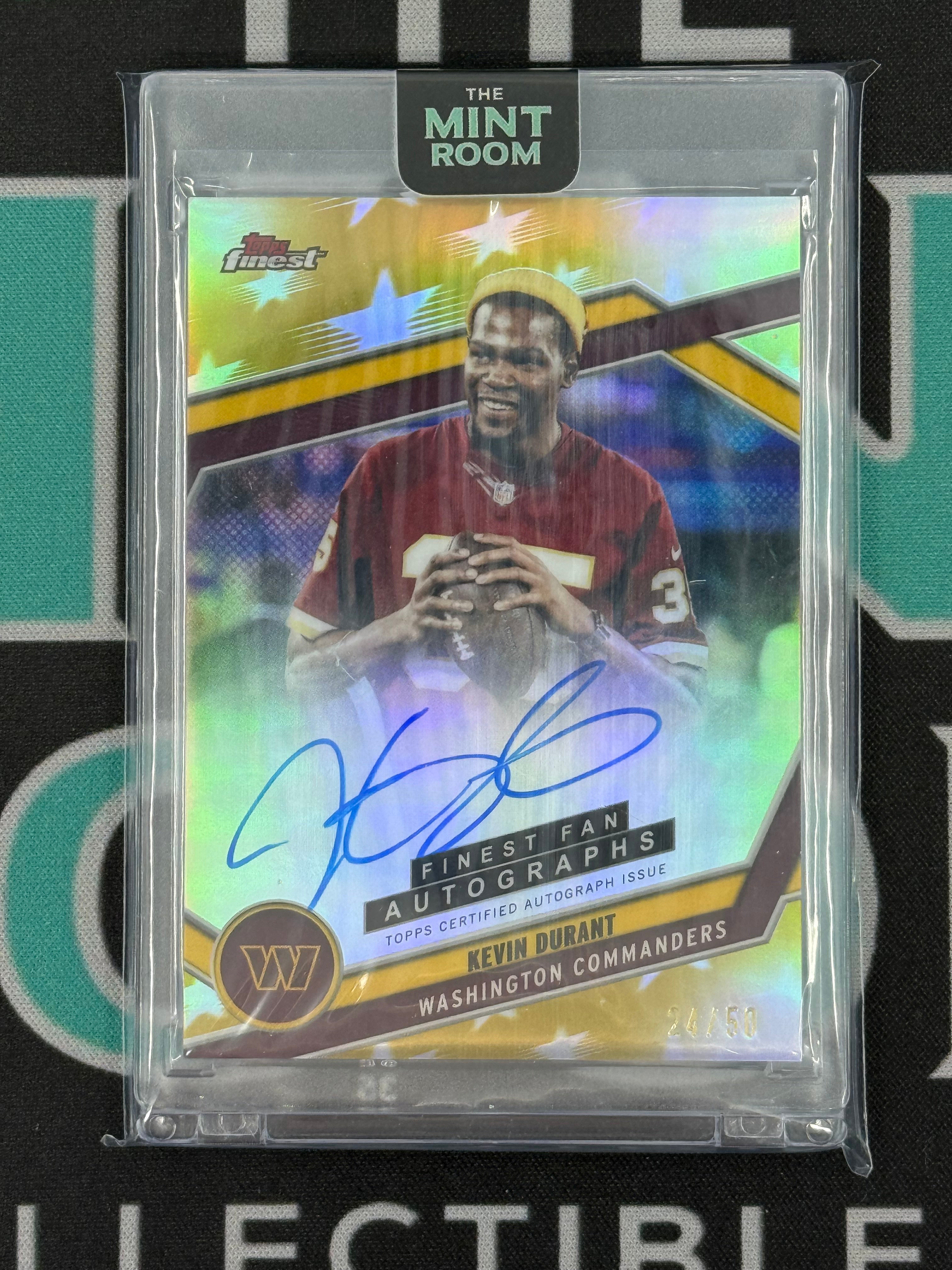 2025 Topps Finest Kevin Durant Finest Fan Autographs Gold /50