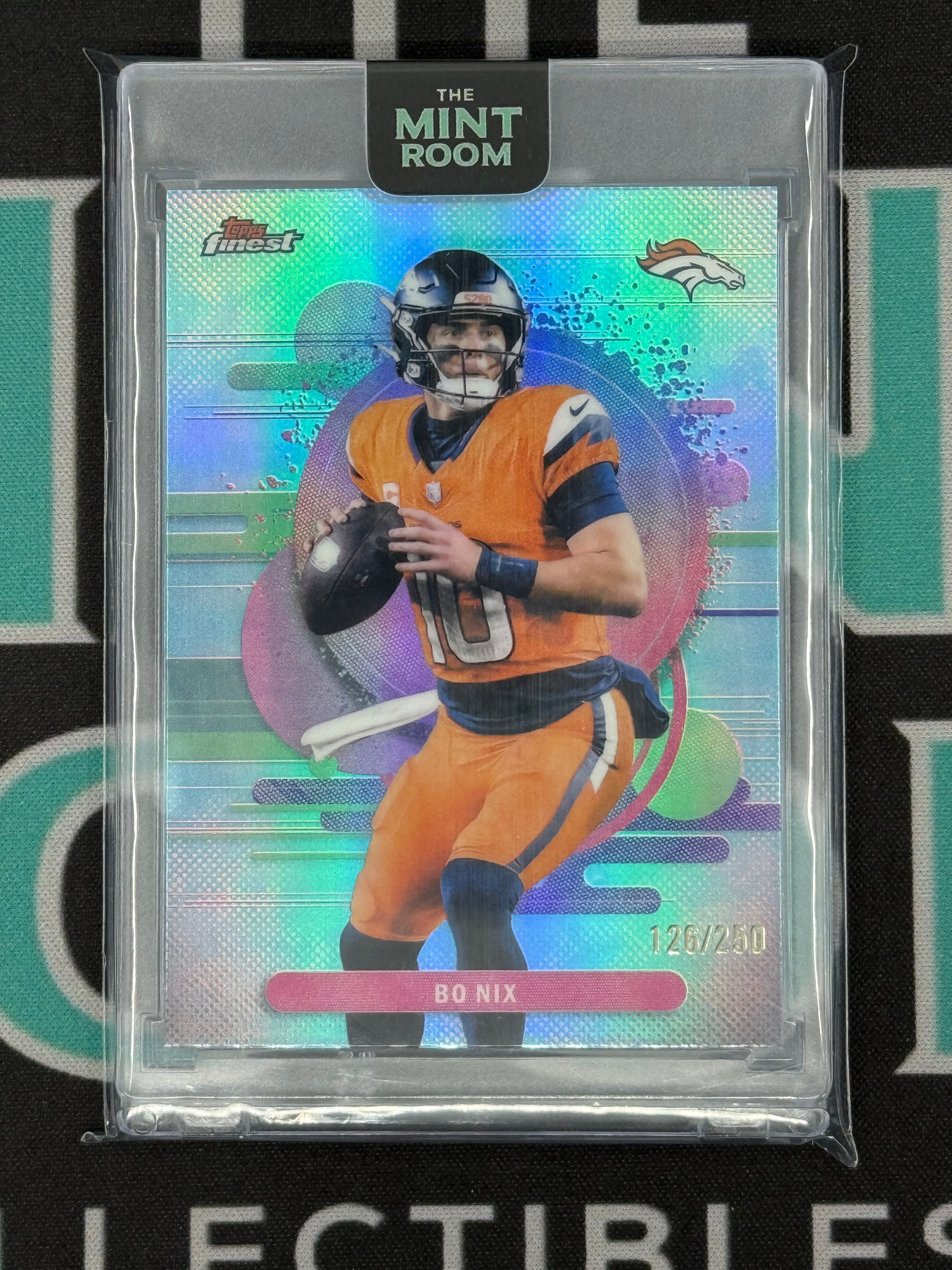2025 Topps Finest Bo Nix Blue /250