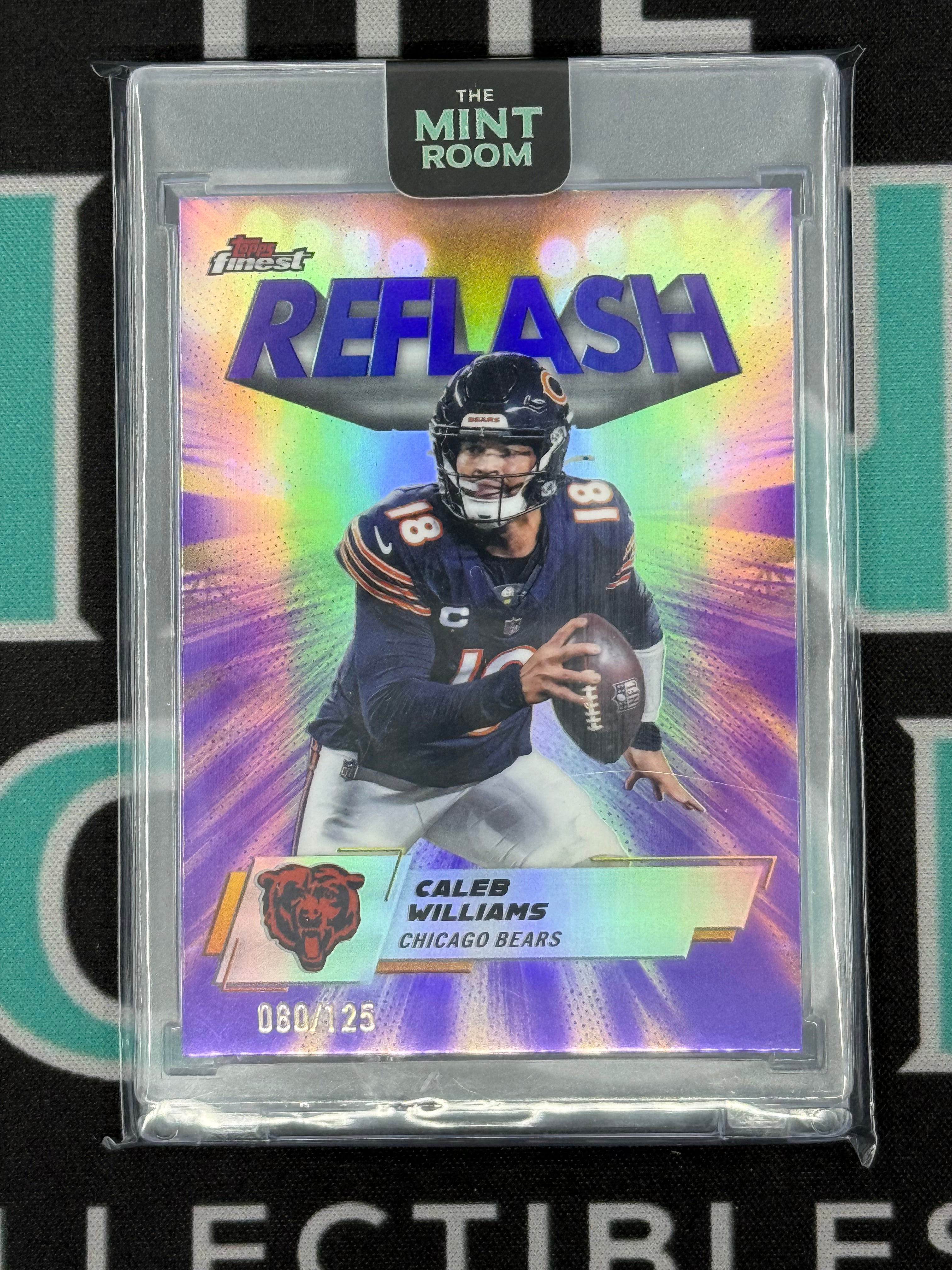 2025 Topps Finest Caleb Williams Purple Reflash /125
