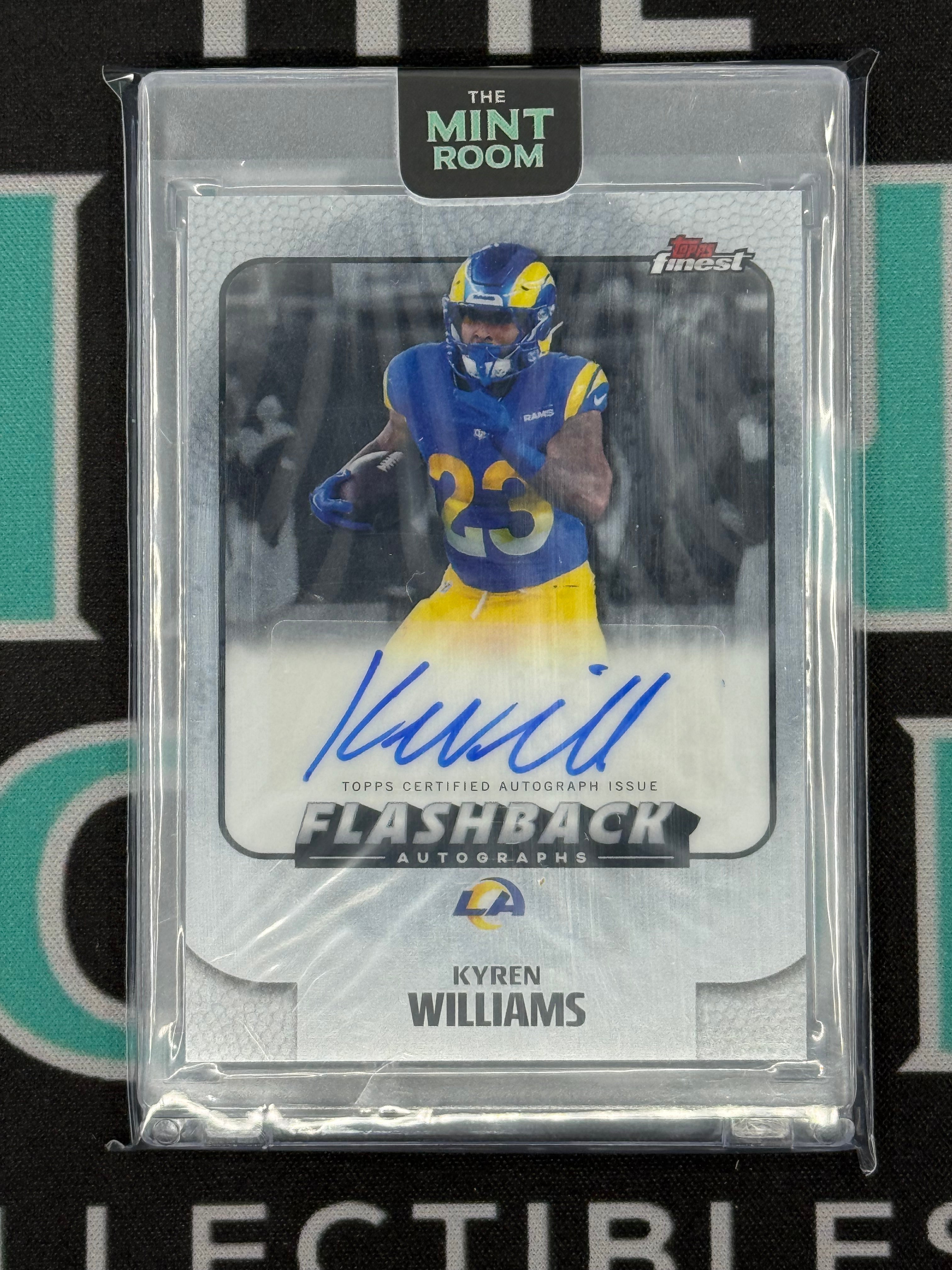 2025 Topps Finest Kyren Williams Flashback Auto
