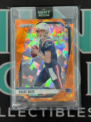 2024 Prizm Drake Maye Rookie Orange Cracked Ice