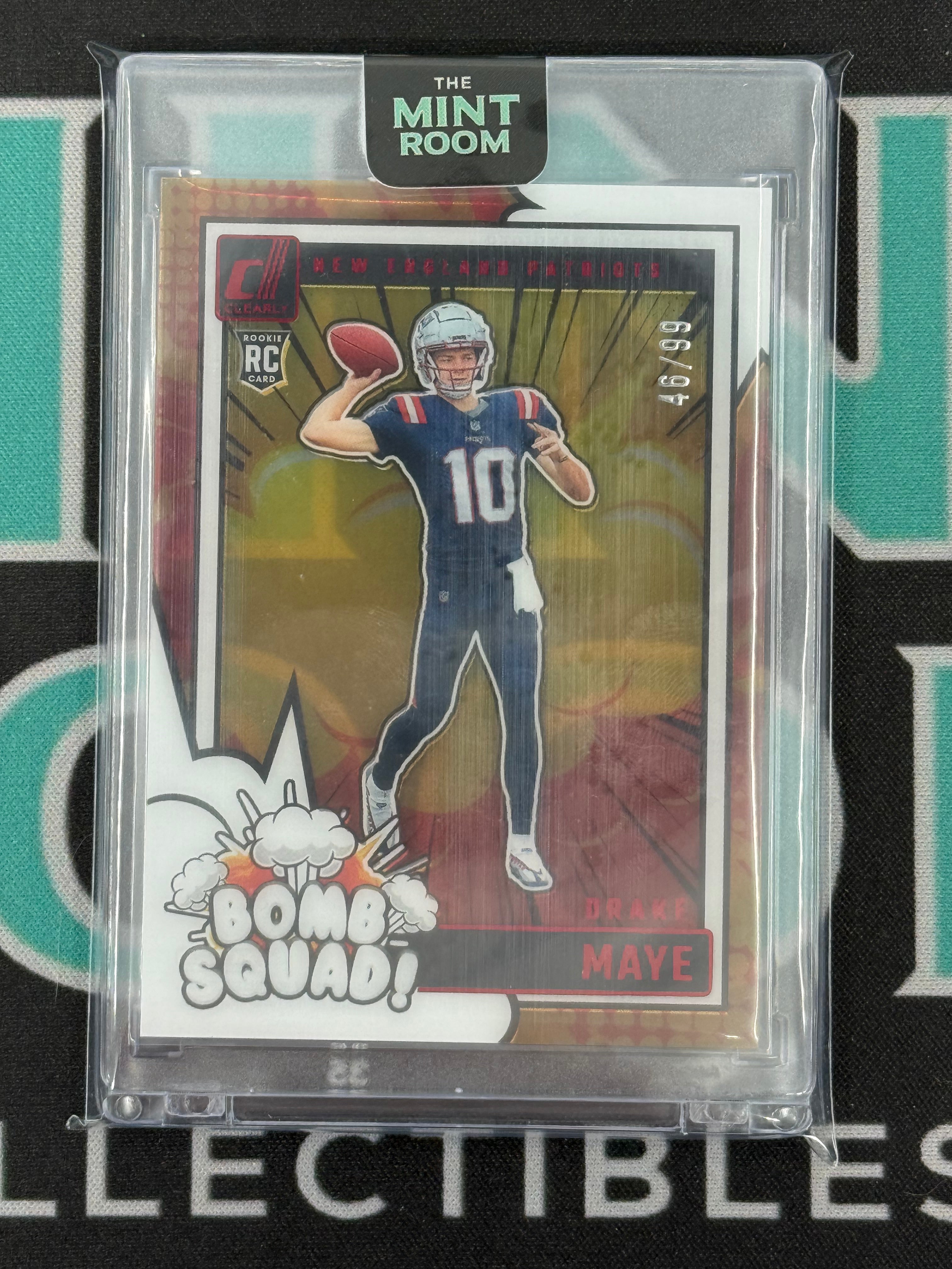 2024 Clearly Donruss Drake Maye Rookie BombSquad Red /99