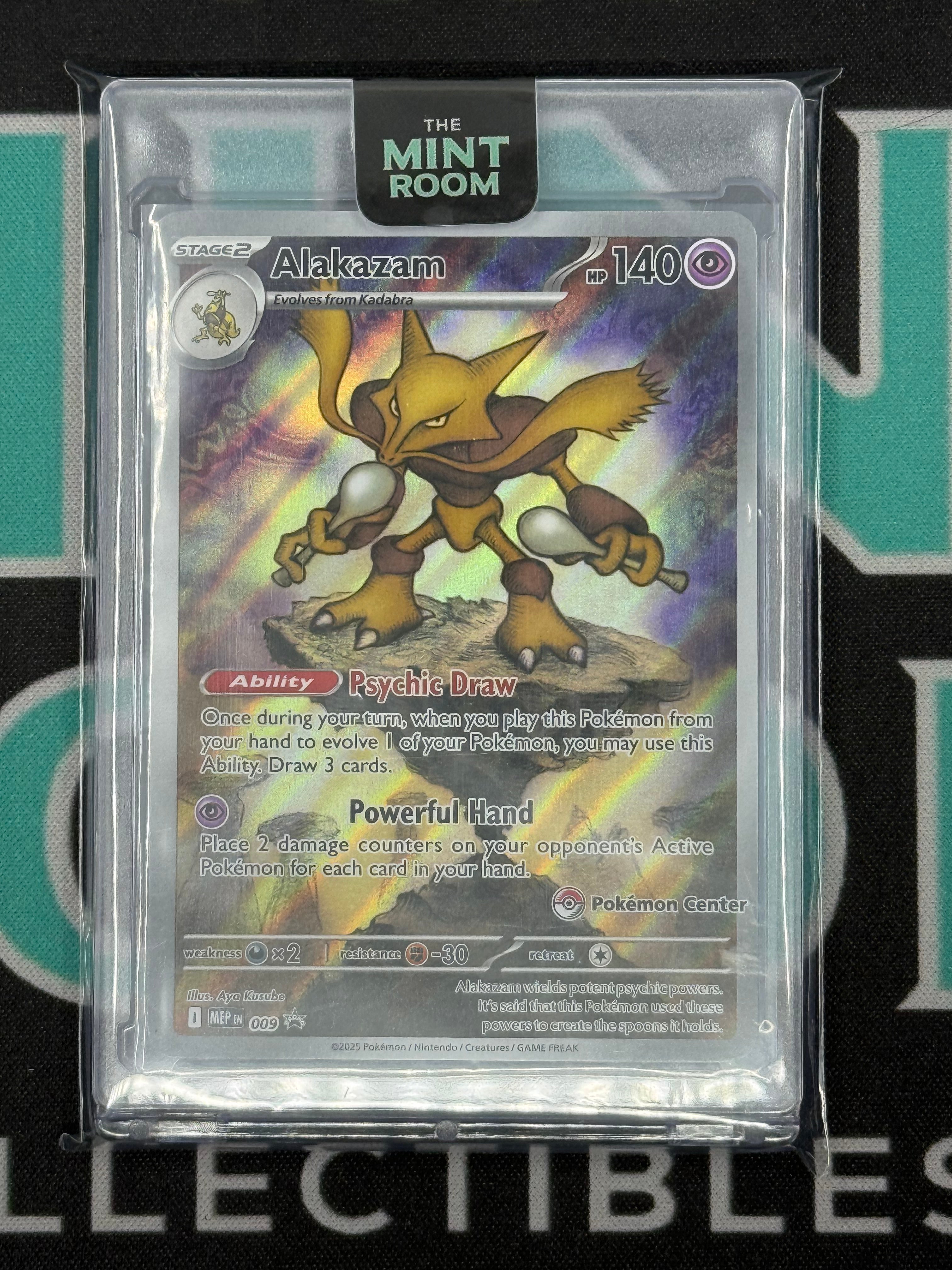 2025 Mega Evolution Alakazam Pokemon Center Black Star Promo