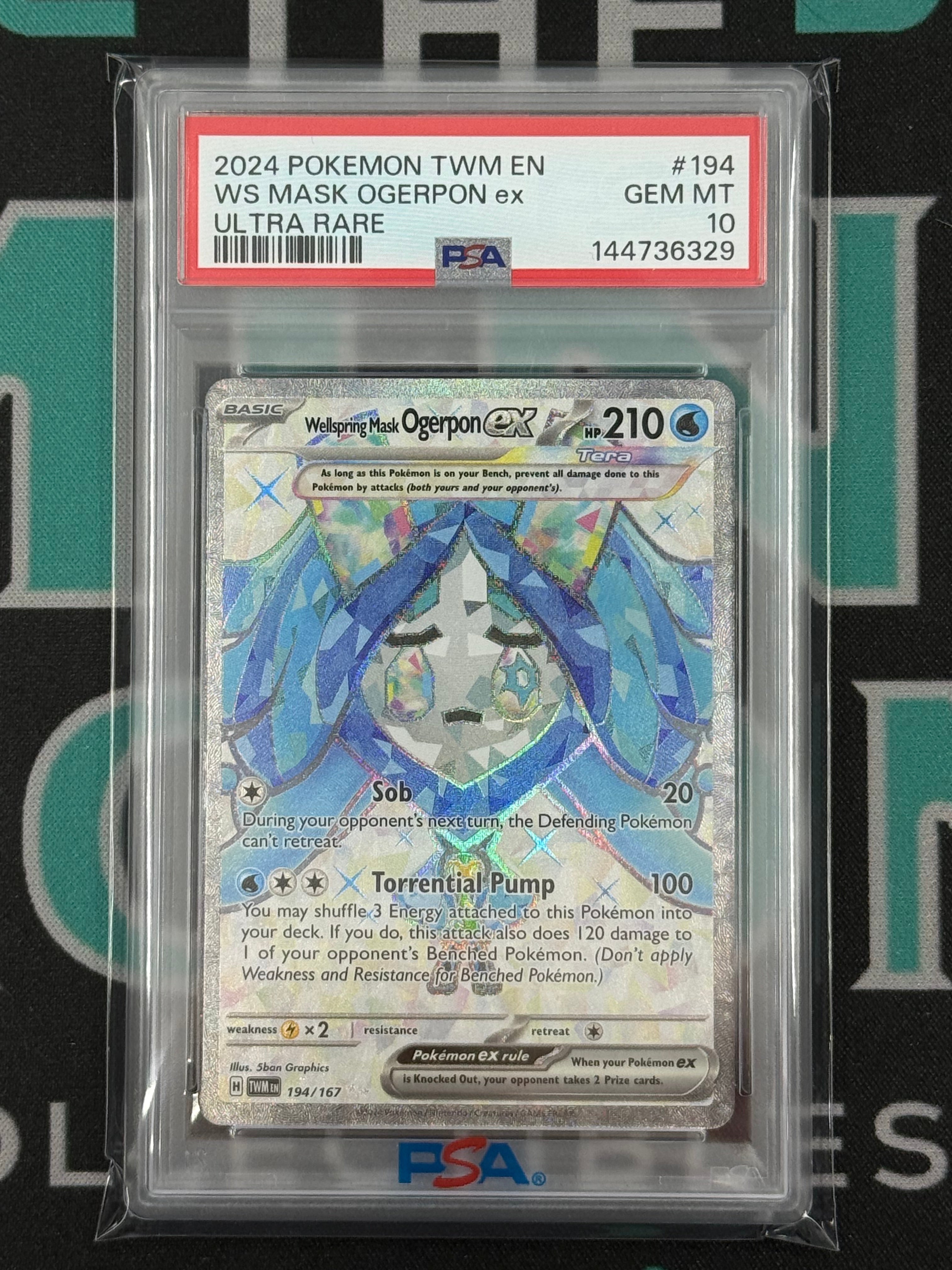 2024 Twilight Masquerade Wellspring Mask Ogerpon EX Ultra Rare PSA 10