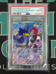 2025 Destined Rivals Team Rocket's Murkrow Illustration Rare PSA 10