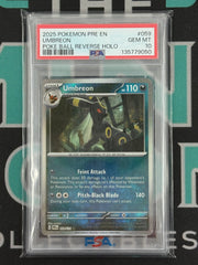 2025 Prismatic Evolution Umbreon Poke Ball Reverse Holo PSA 10