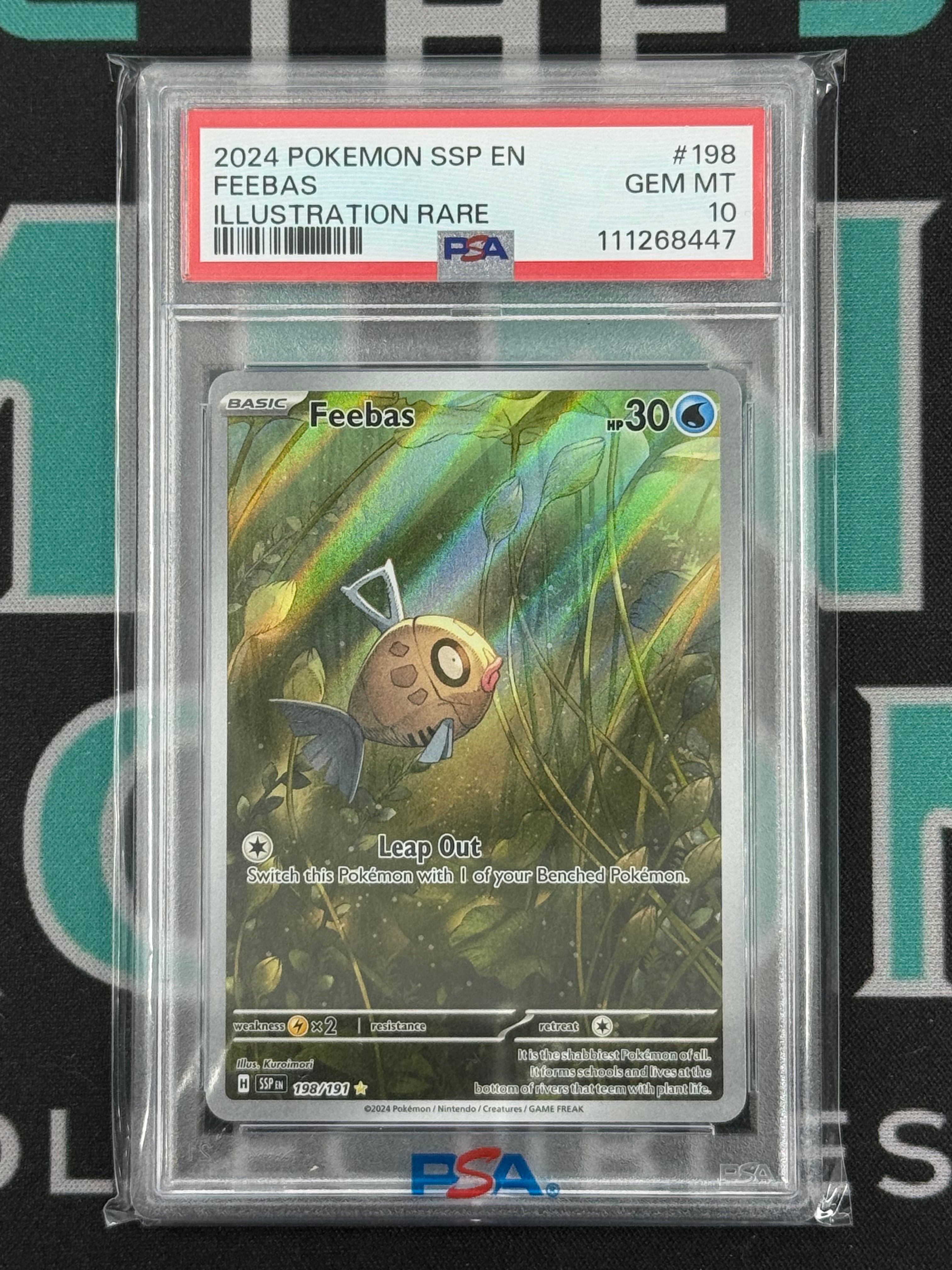 2024 Surging Sparks Feebas Illustration Rare PSA 10