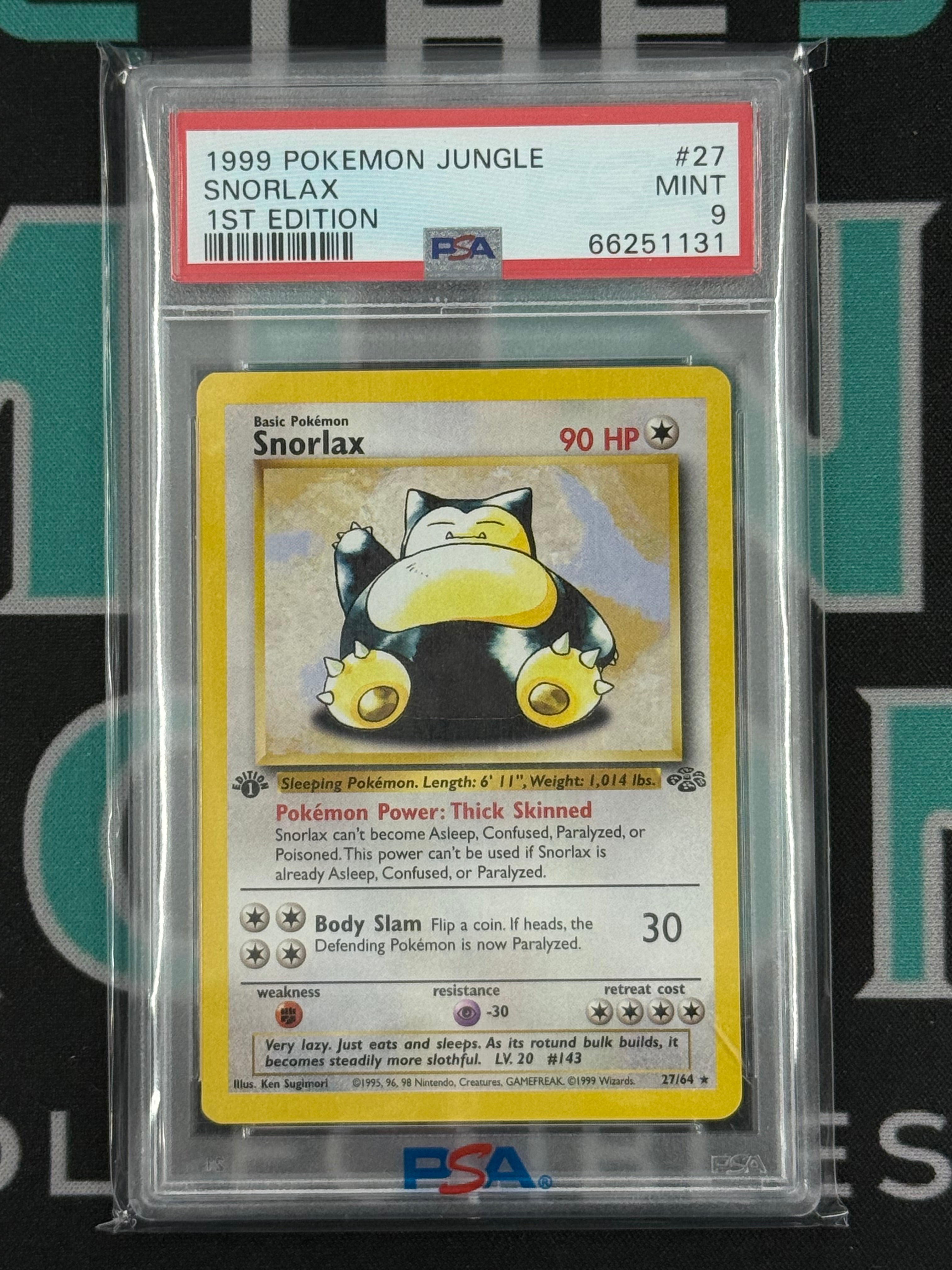 1999 Jungle Snorlax 1st Edition PSA 9