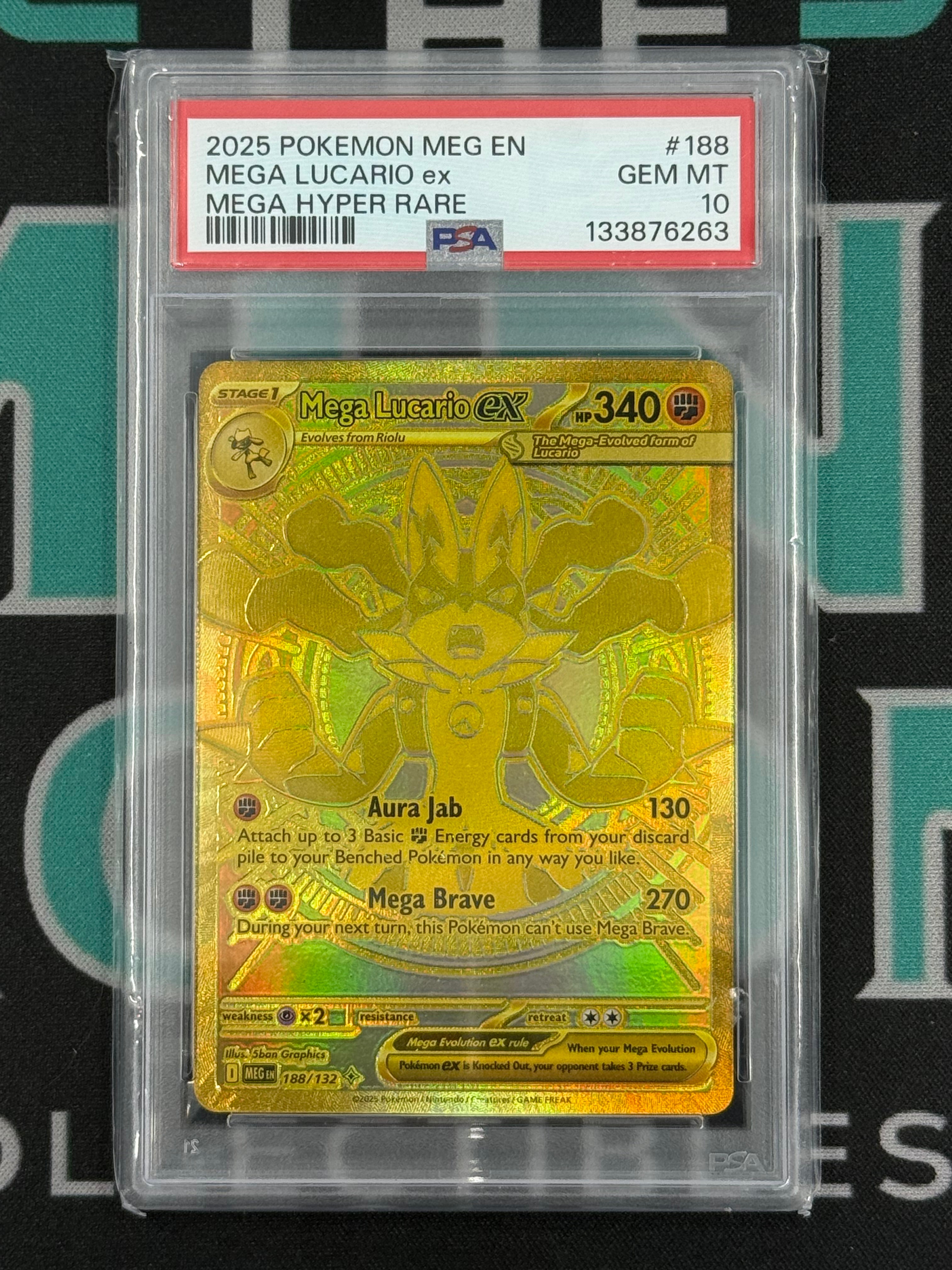 2025 Mega Evolution Mega Lucario EX Mega Hyper Rare PSA 10