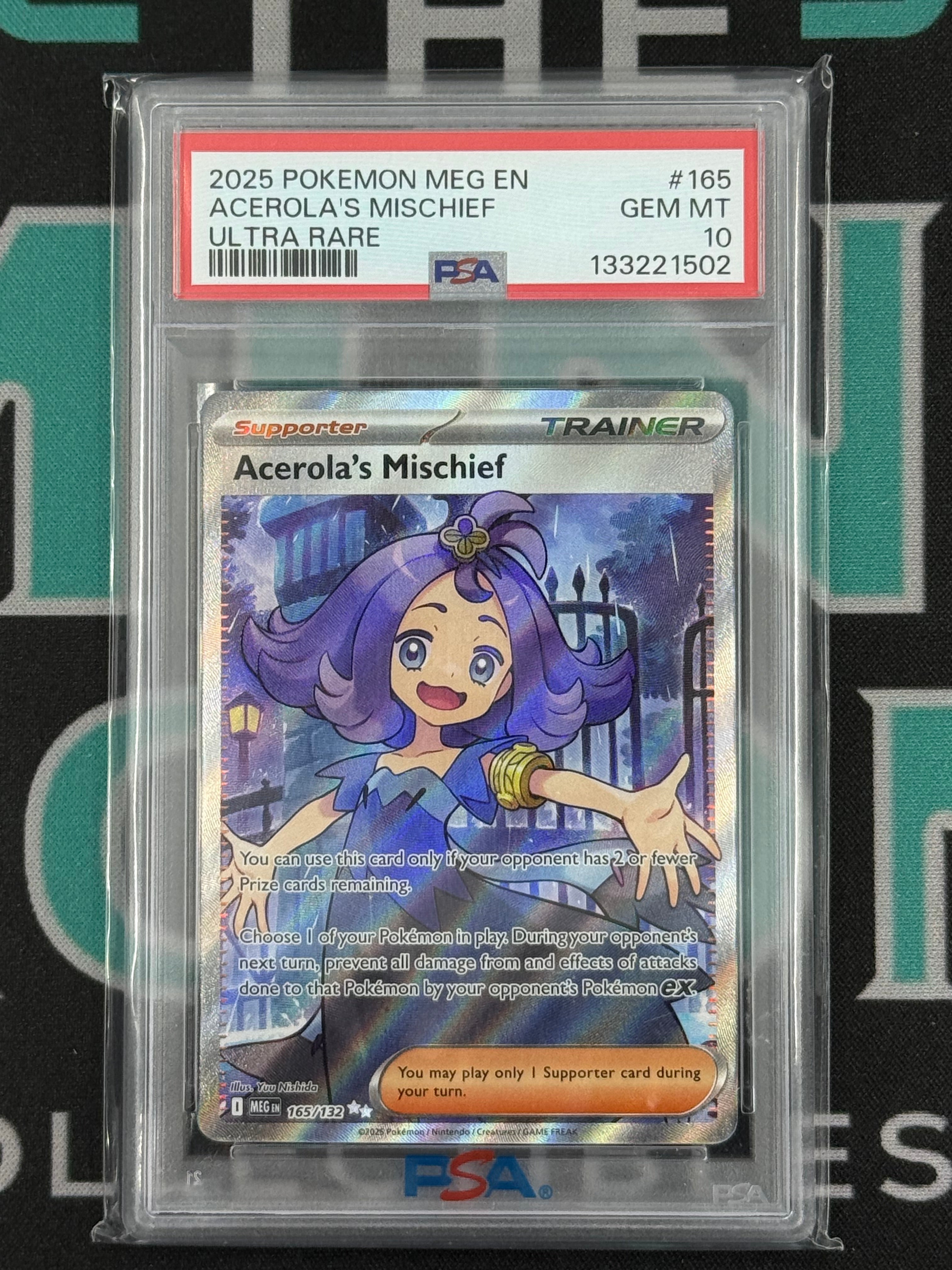 2025 Mega Evolution Acerola's Mischief Ultra Rare PSA 10