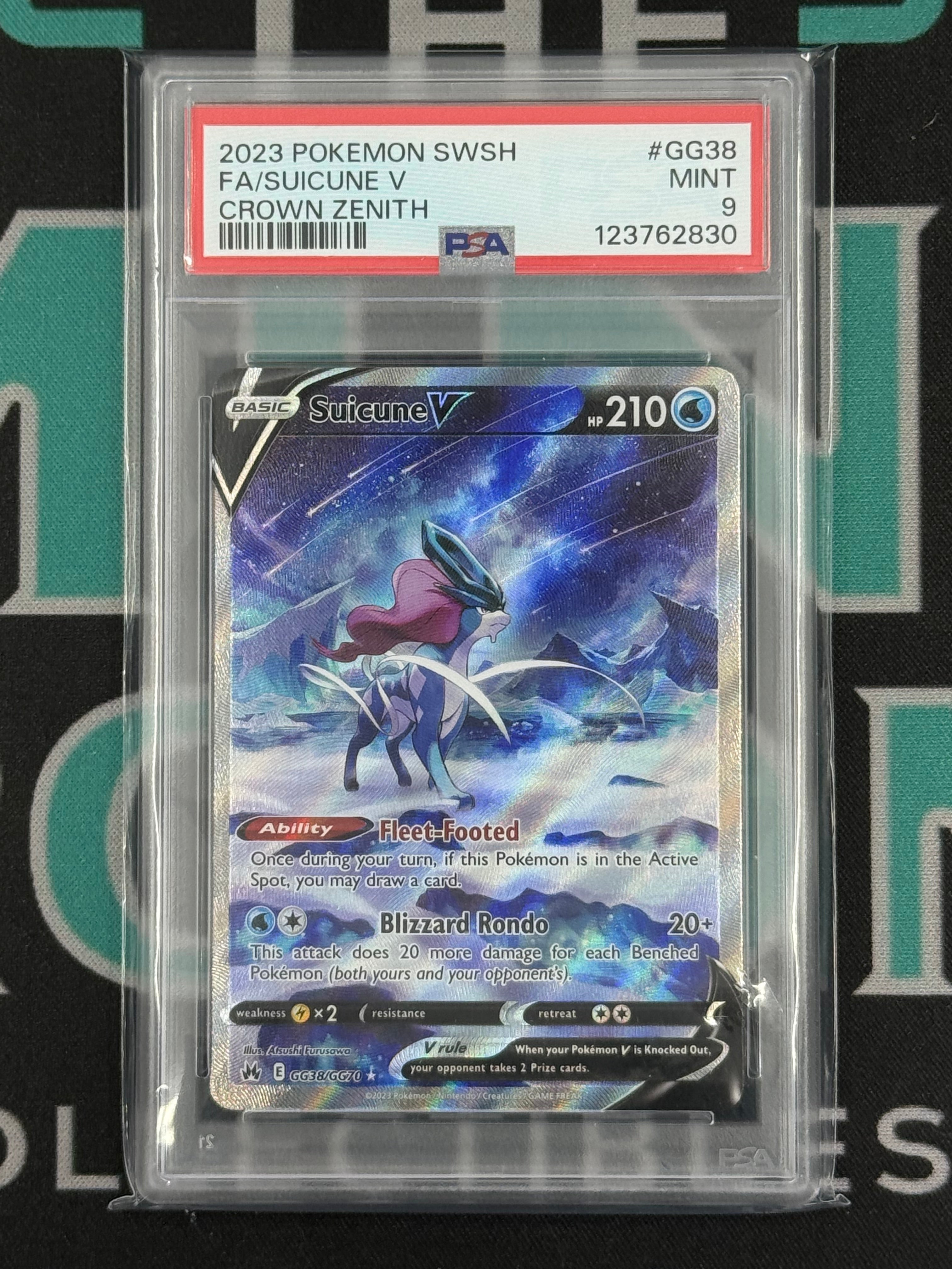 2023 Crown Zenith Suicune Galarian Gallery Ultra Rare PSA 9