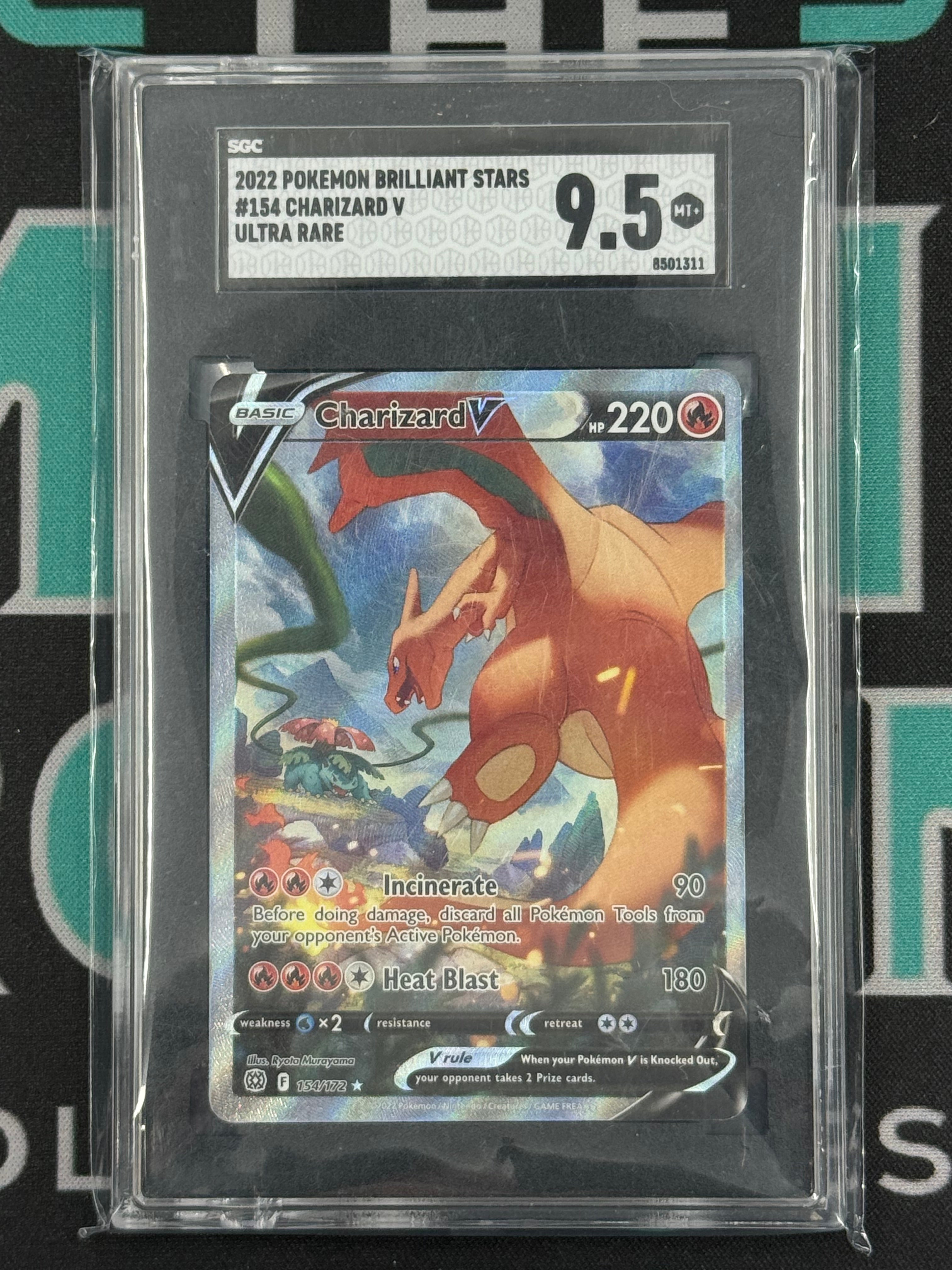2022 Brilliant Stars Charizard V Ultra Rare SGC 9.5