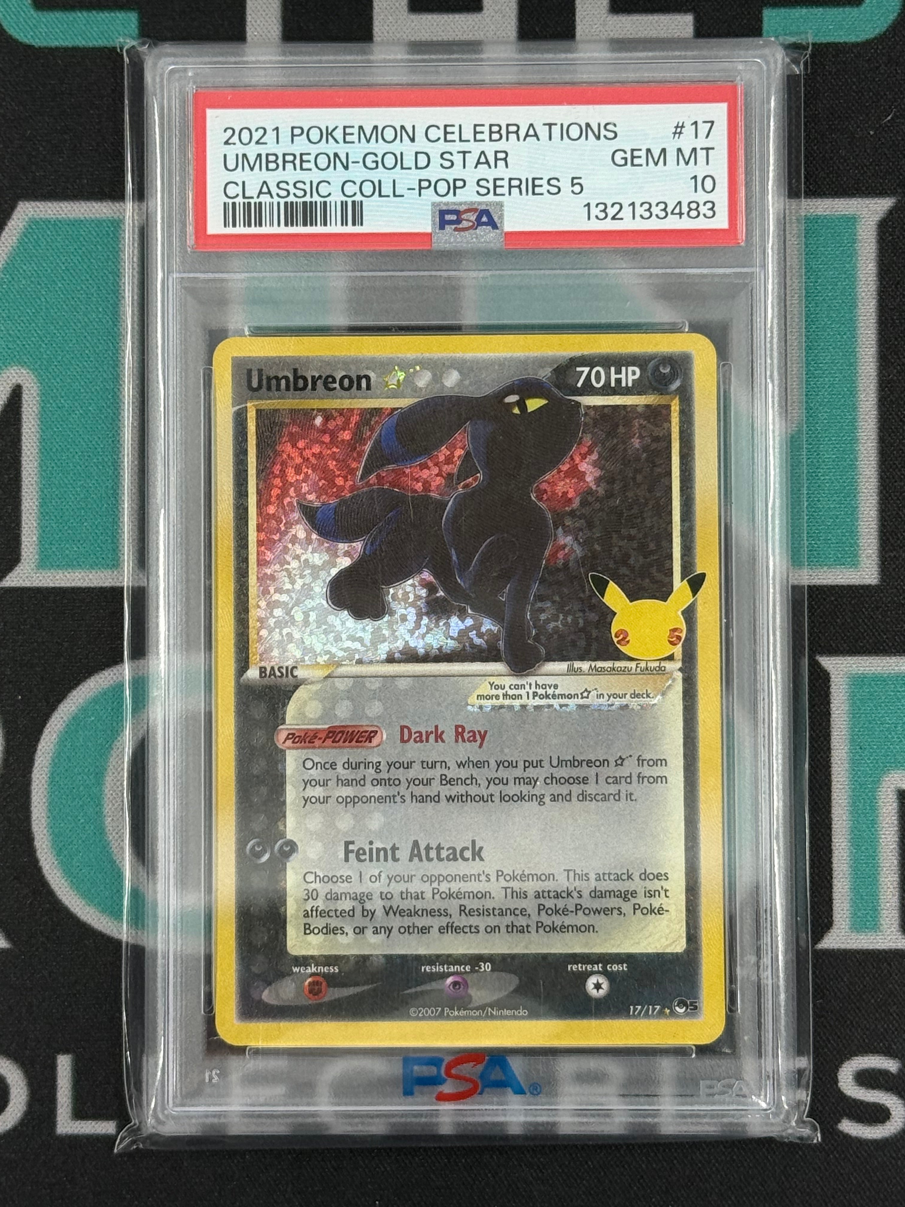 2021 Celebrations Umbreon Gold Star PSA 10