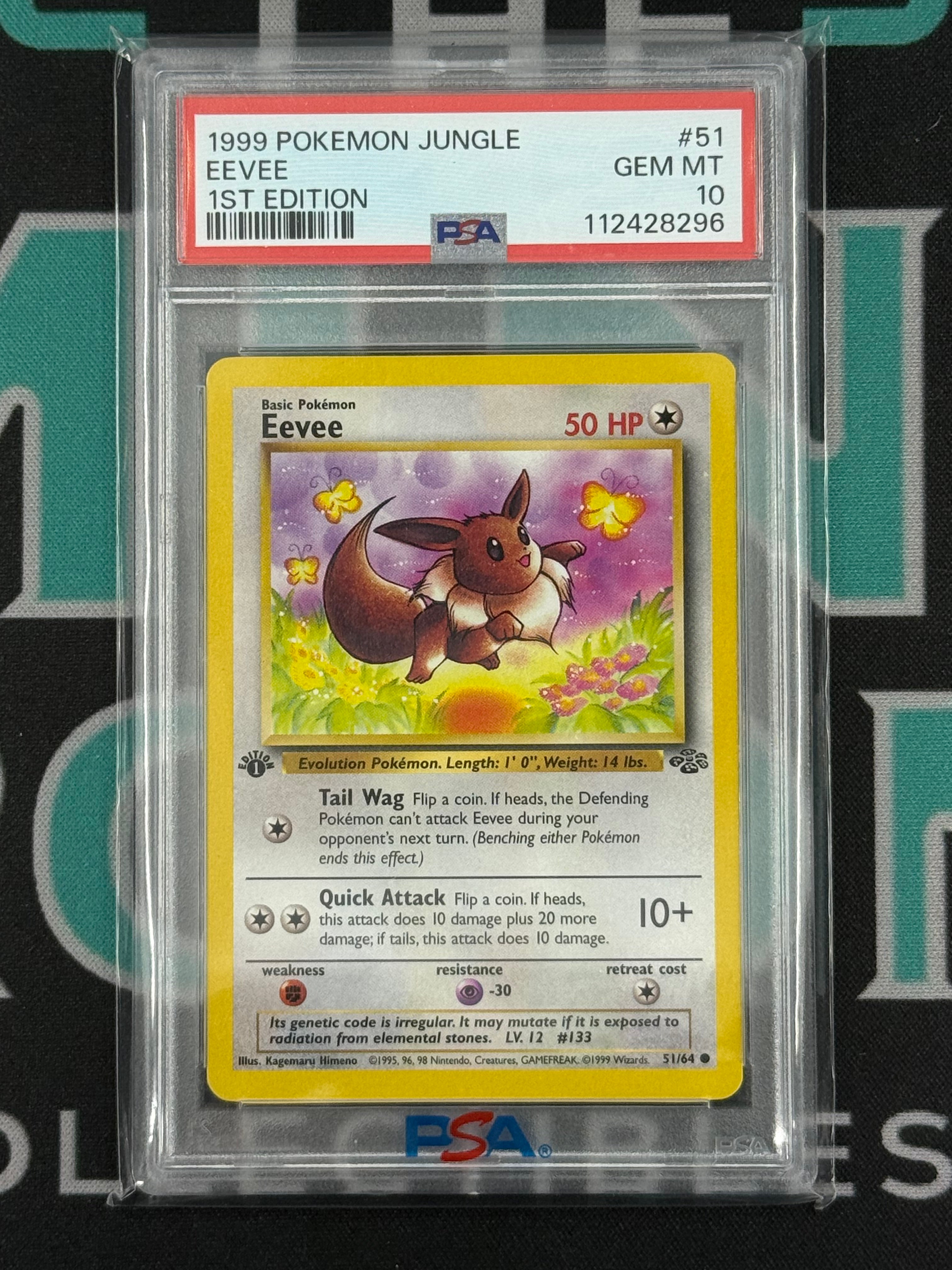 1999 Jungle Eevee 1st Edition PSA 10