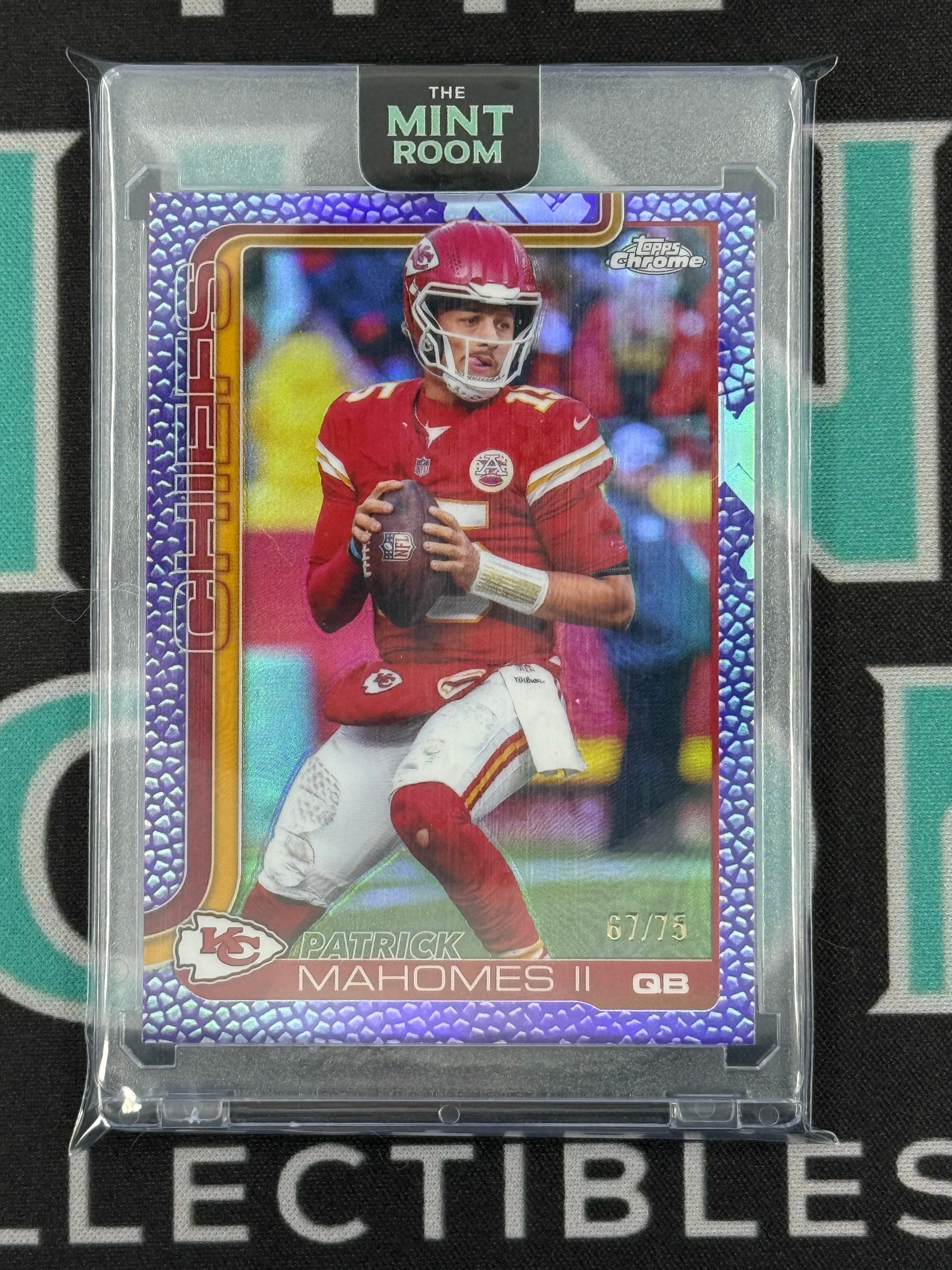 2025 Topps Chrome Patrick Mahomes Purple Leather /75