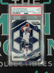 2024 Mosaic Anthony Edwards Epic Performers White Fluorescent /30 PSA 9