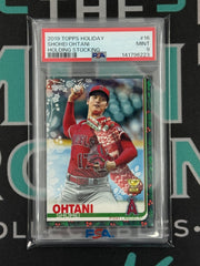 2019 Topps Holiday Shohei Ohtani Holding Stocking PSA 9