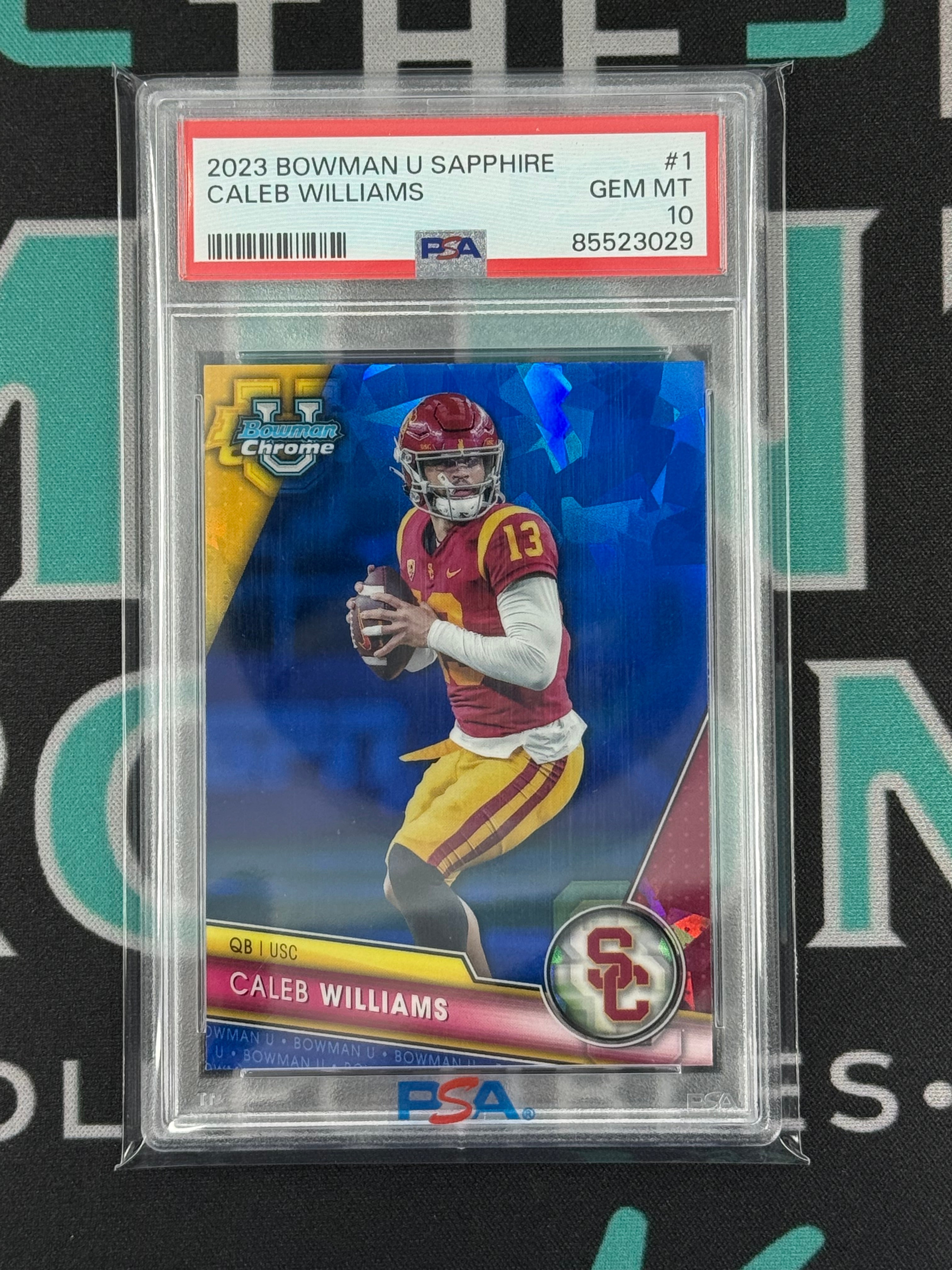 2023 Topps Bowman U Caleb Williams Sapphire PSA 10