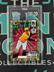 2025 Donruss Paul Skenes Diamond Marvels Green Laser TAG 10