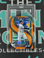 2025 Select Aaron Judge Orange Prizm Premier Level /49 TAG 8