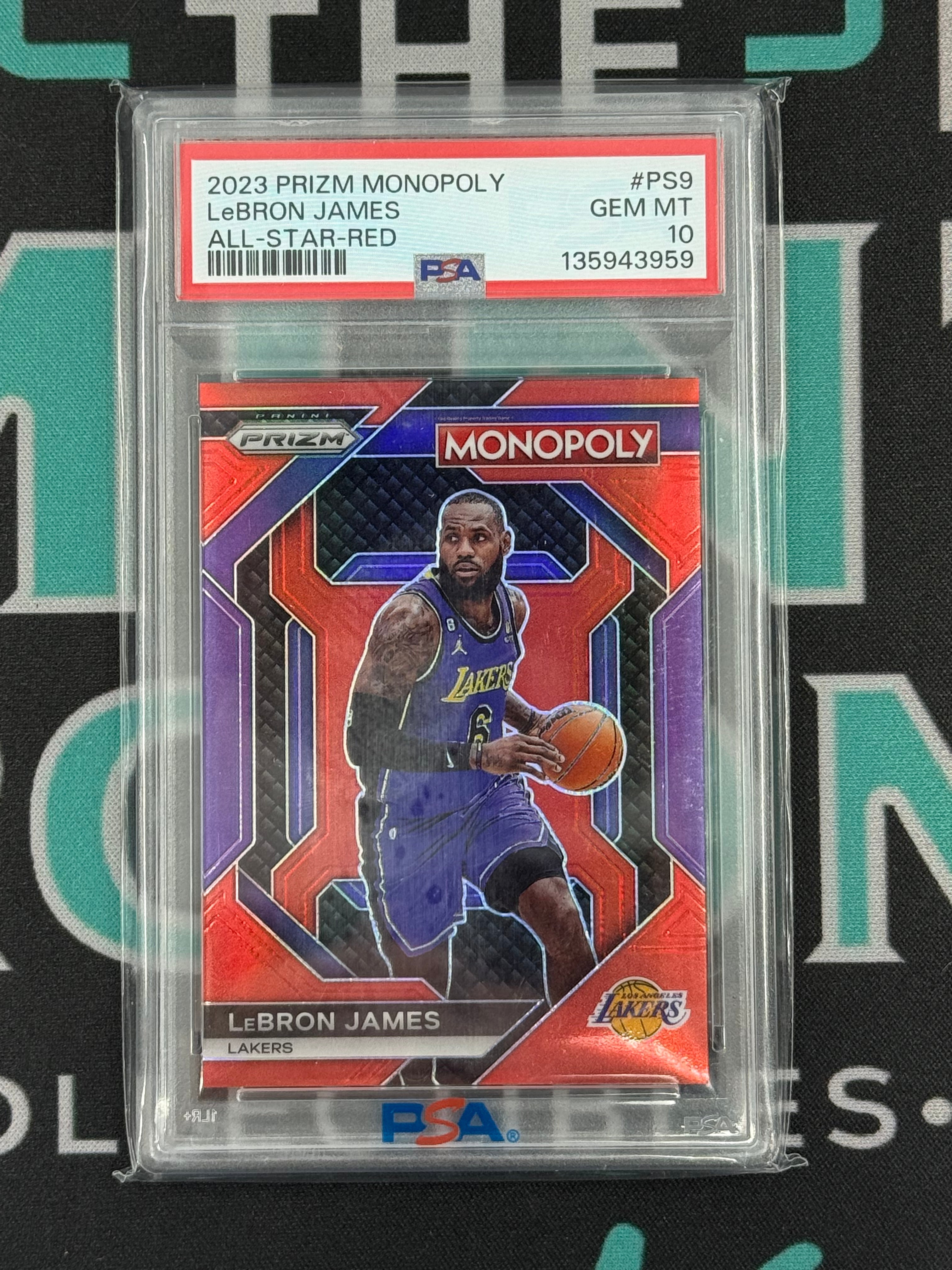 2023 Prizm Monopoly LeBron James All-Star-Red /99 PSA 10