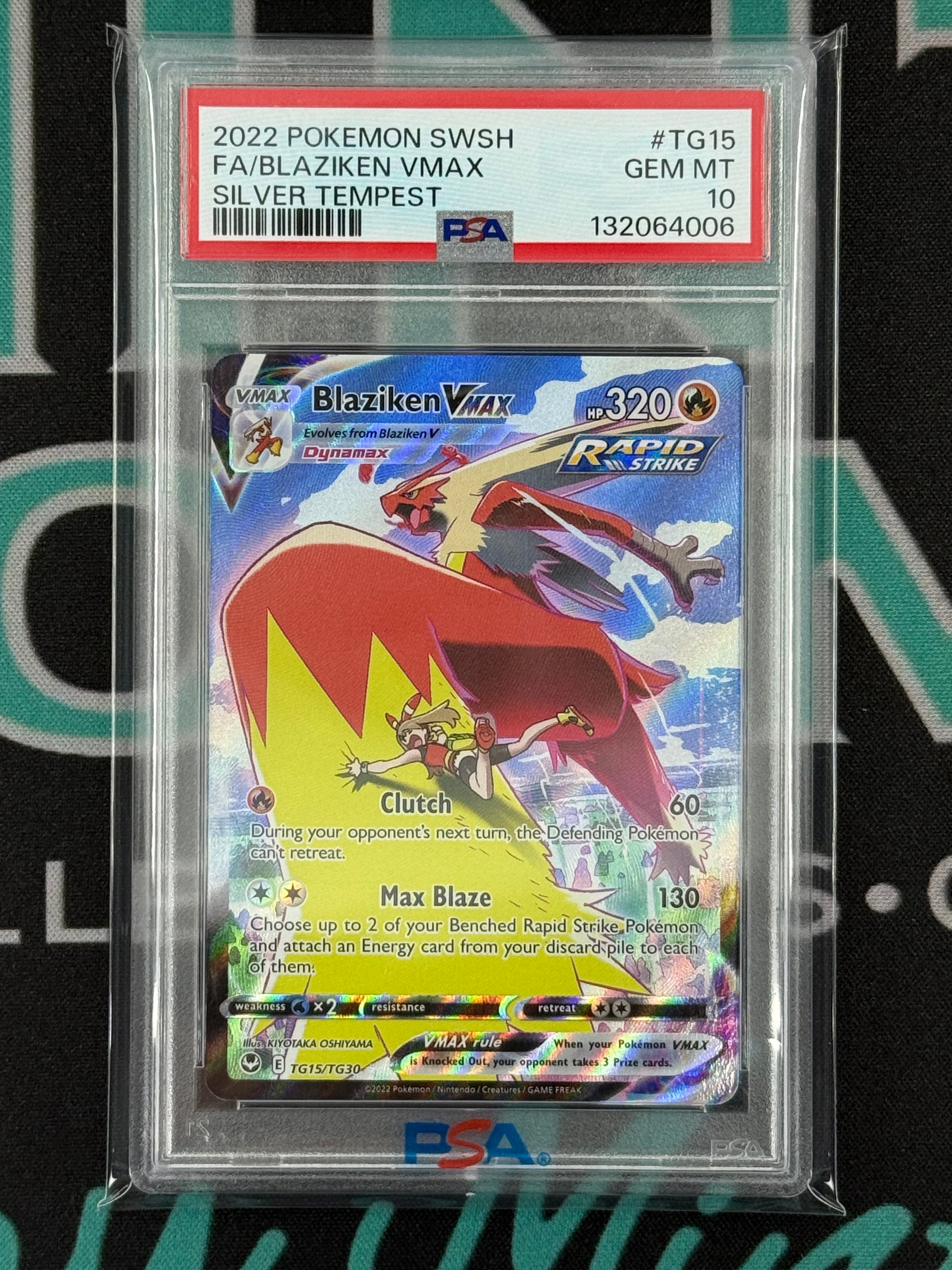 2022 Silver Tempest Blaziken Vmax Trainer Gallery PSA 10