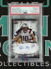 2024 Finest Drake Maye Rookie Finest Autographs Refractor PSA 9