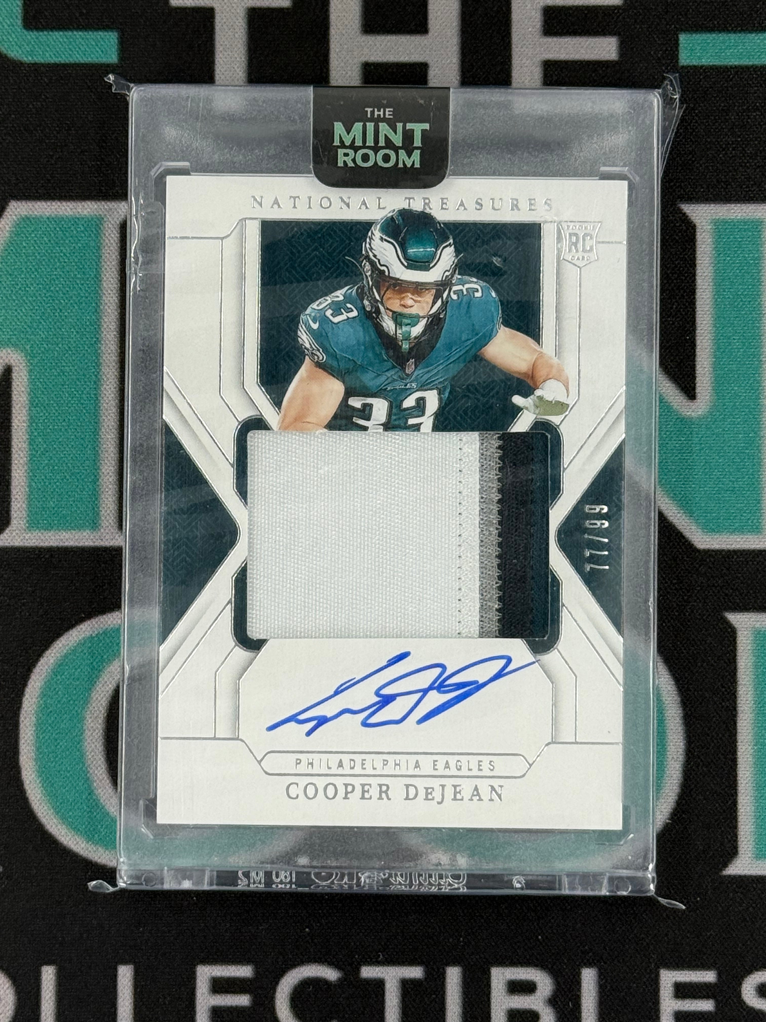 2024 National Treasures Cooper DeJean Rookie Patch Auto /99