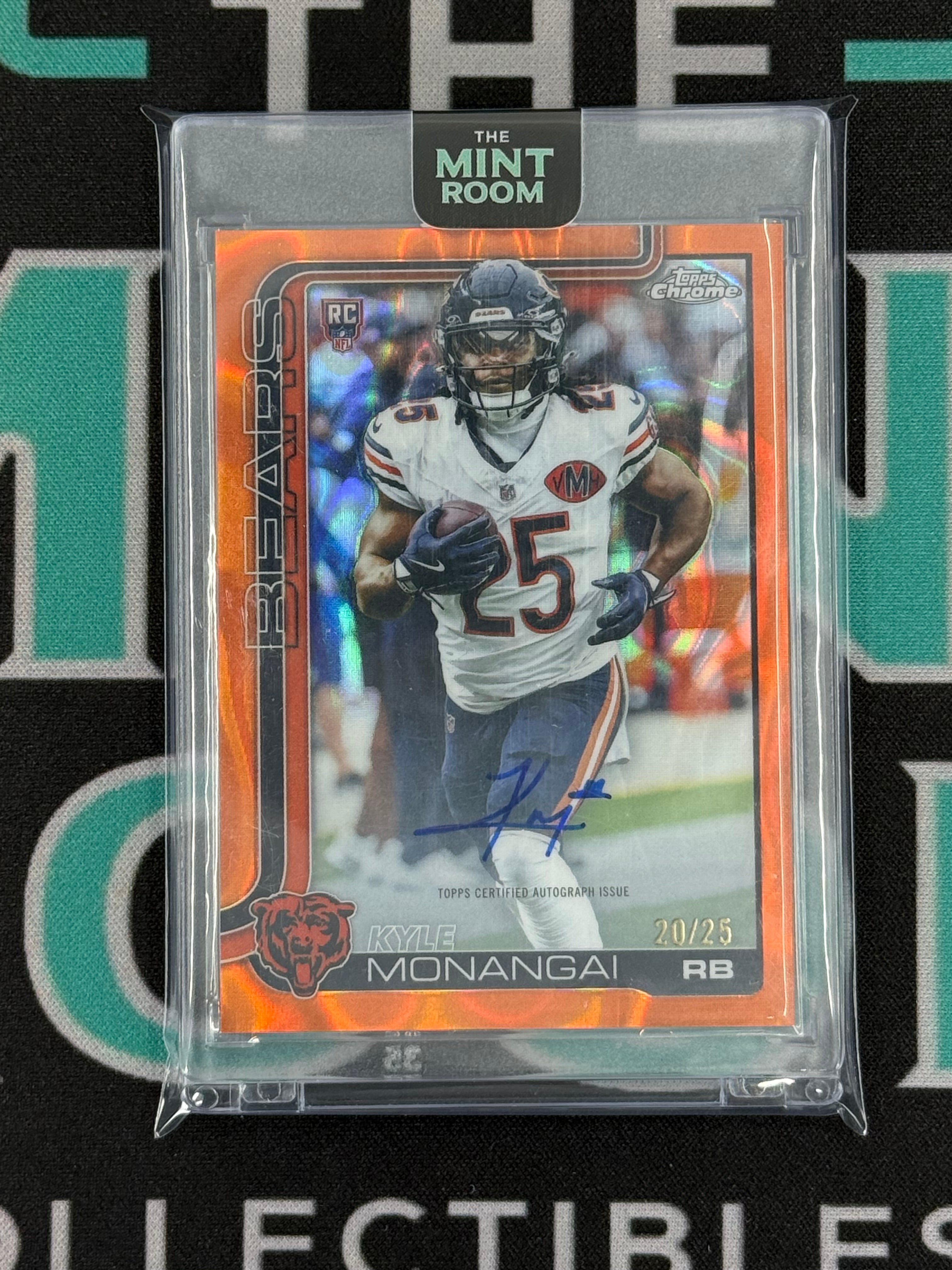 2025 Chrome Kyle Monangai Orange Rookie Auto /25