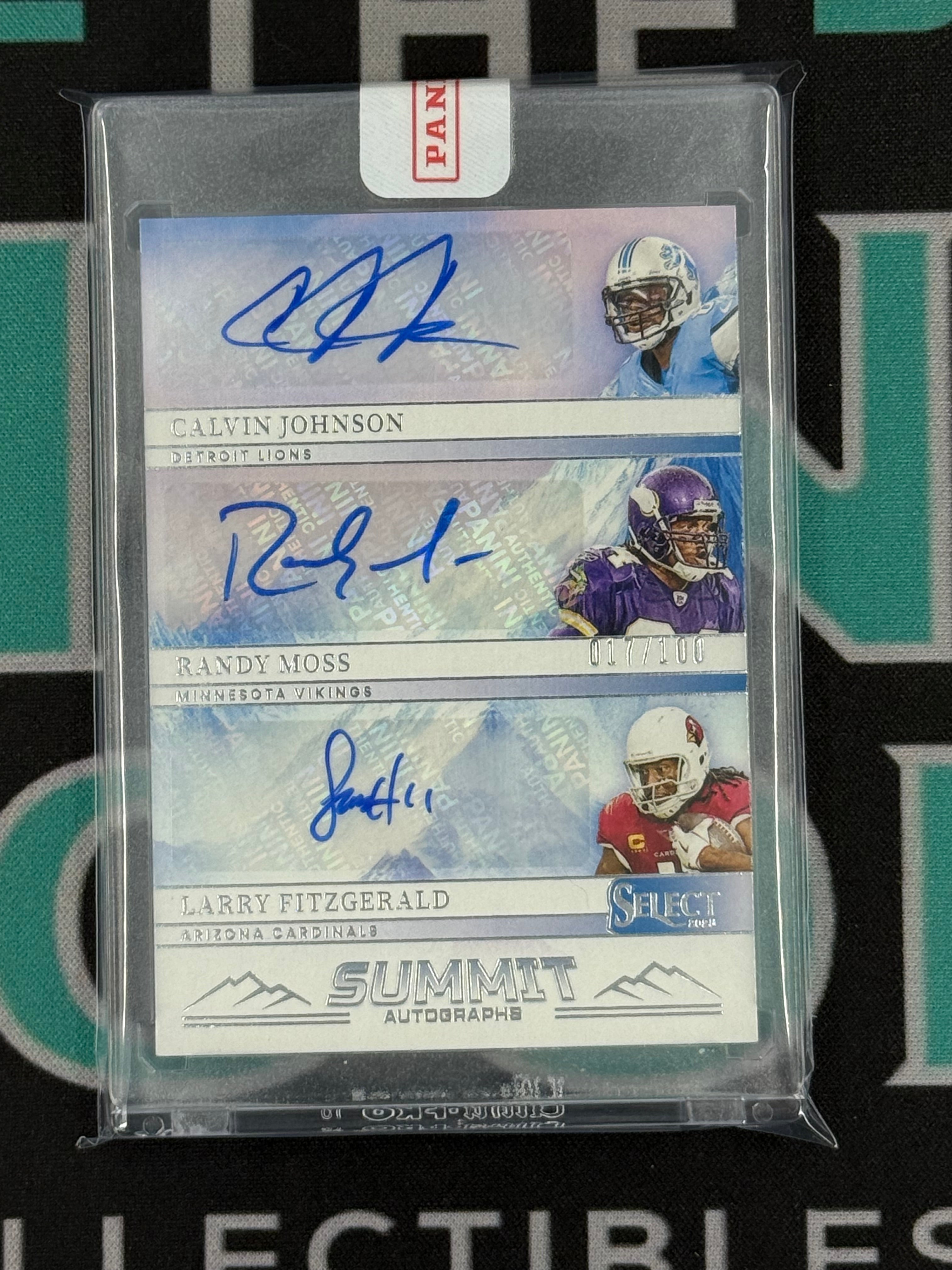 2025 Select Calvin Johnson Randy Moss Larry Fitzgerald Summit Autographs /100