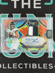 2025 Select Trevor Lawrence Tye Die Patch Auto /25