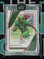 2023 Immaculate Collegiate Christian Gonzalez Red Auto /49