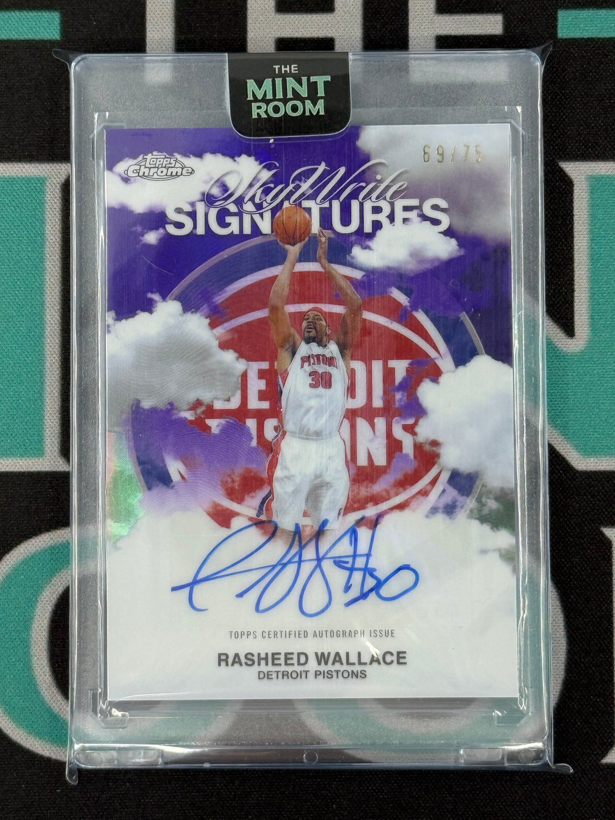 2025 Chrome Rasheed Wallace Skywrite Signatures Purple /75