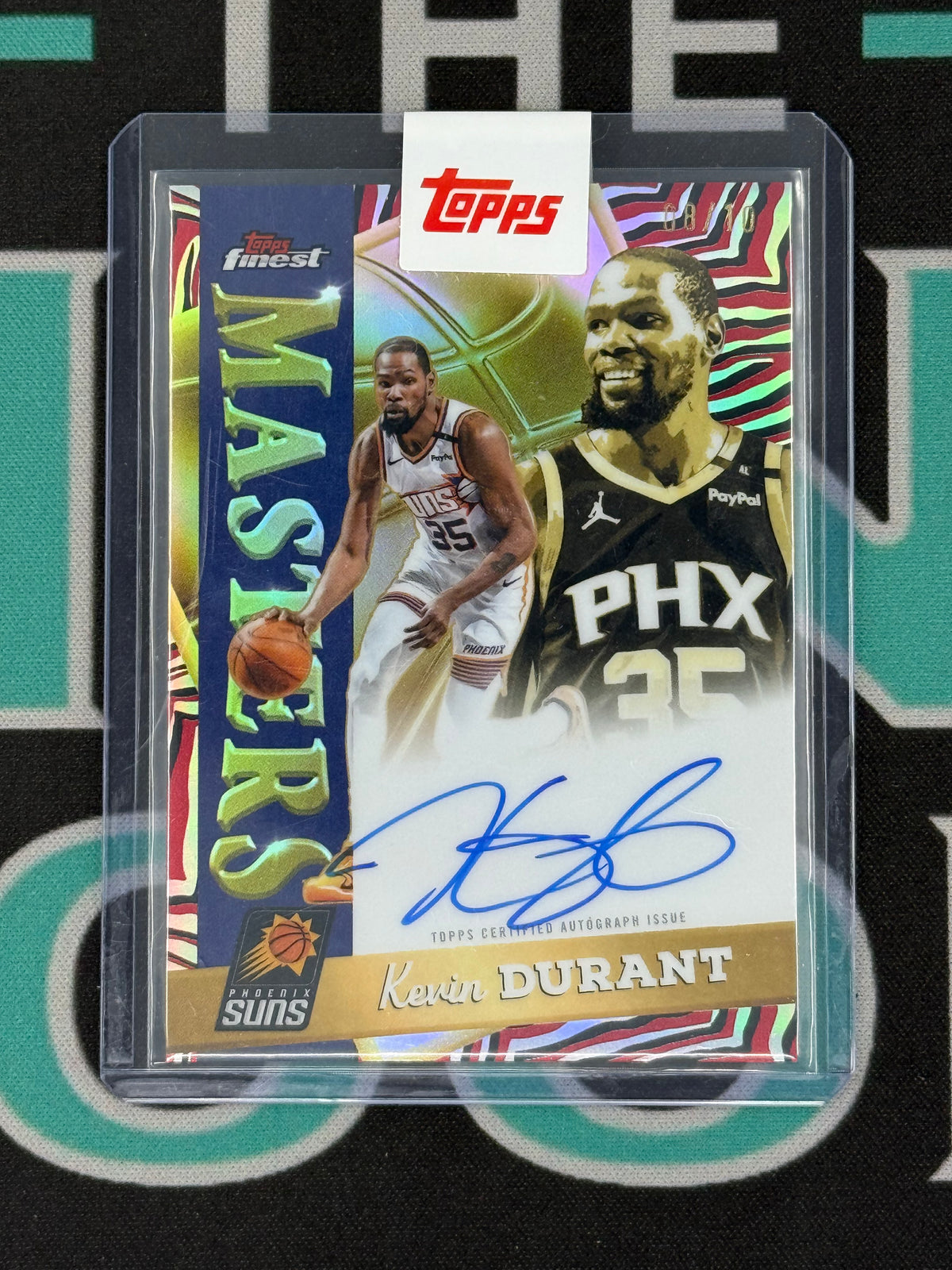 2026 Finest Kevin Durant Masters Black Red Geometric Auto /10