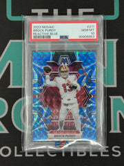 2023 Mosaic Brock Purdy Reactive Blue PSA 10
