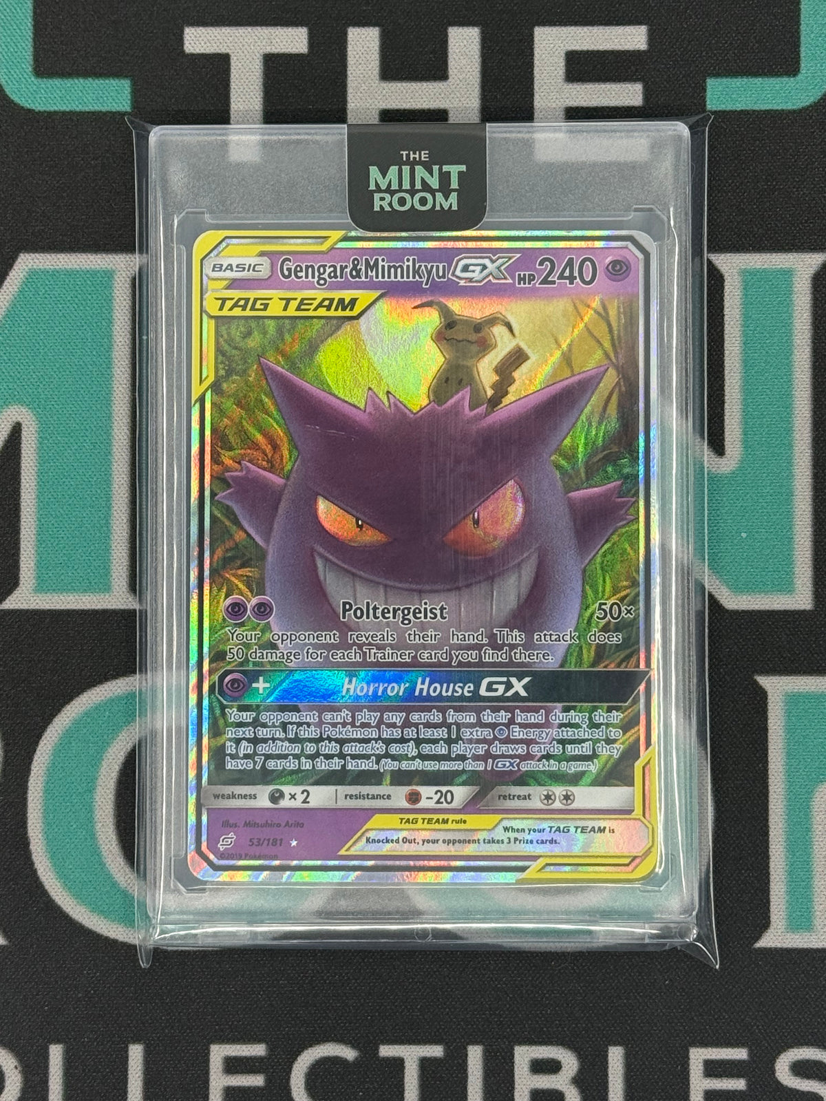 2019 Team Up Gengar & Mimikyu Tag Team Ultra Rare