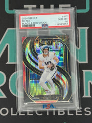 2024 Select Bo Nix Black & Red Shock Rookie PSA 10