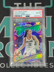 2024 Prizm Caitlin Clark Groovy Green Prizm Rookie PSA 8