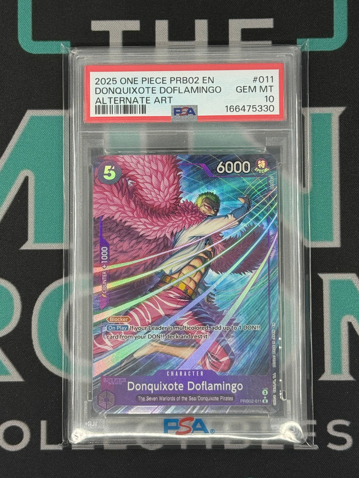 2025 Premium Booster The Best Volume 2 Donquixote Doflamingo Alternate Art PSA 10