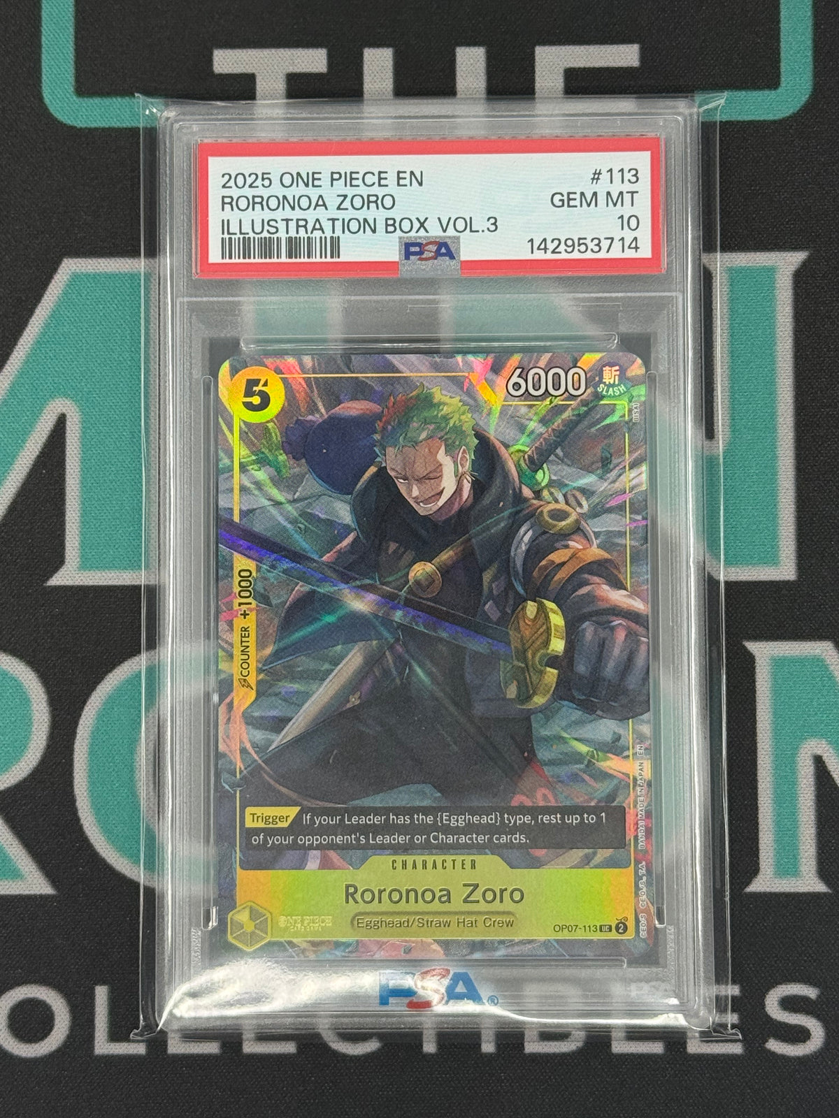 2025 Illustration Box Volume 3 Roronoa Zoro PSA 10
