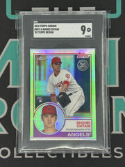 2018 Chrome Shohei Ohtani 83 Topps Design SGC 9