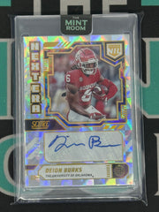 2025 Panini Score Football Deion Burks Next Era NIL Auto /25