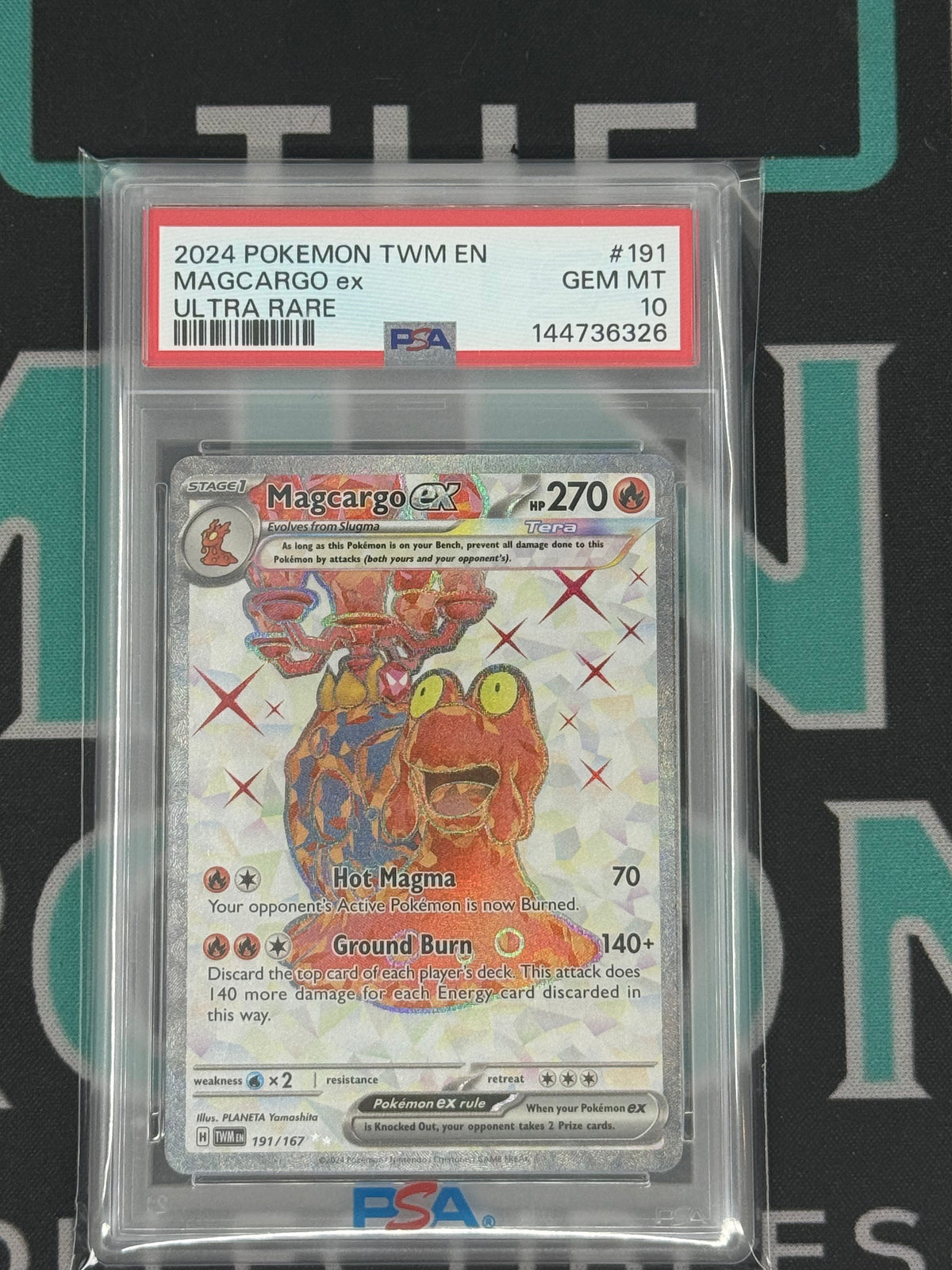 2024 Twilight Masquerade Magcargo ex Ultra Rare PSA 10